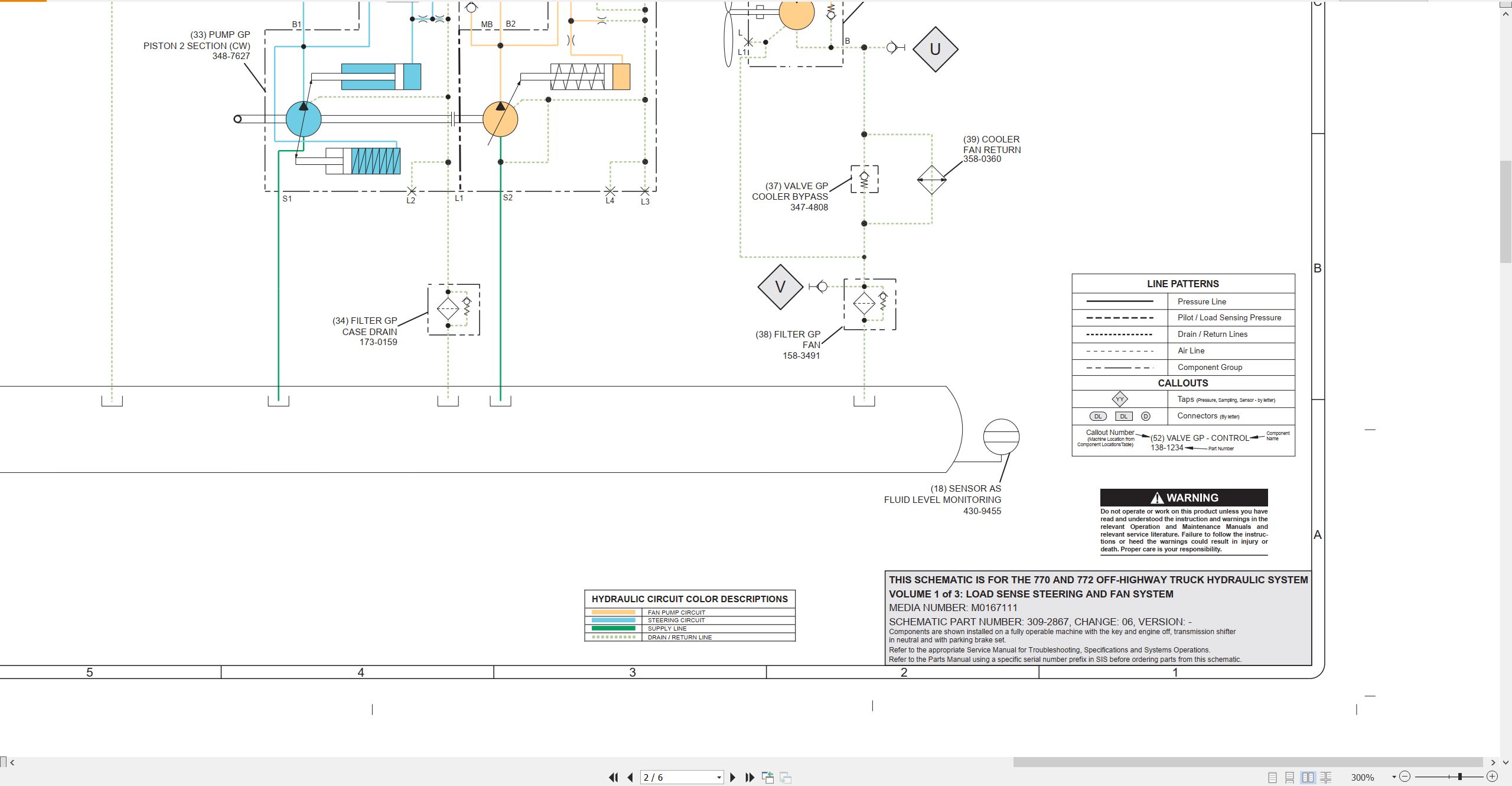 CAT Off Highway Truck 772 Electrical Hydraulic Schematic (3)