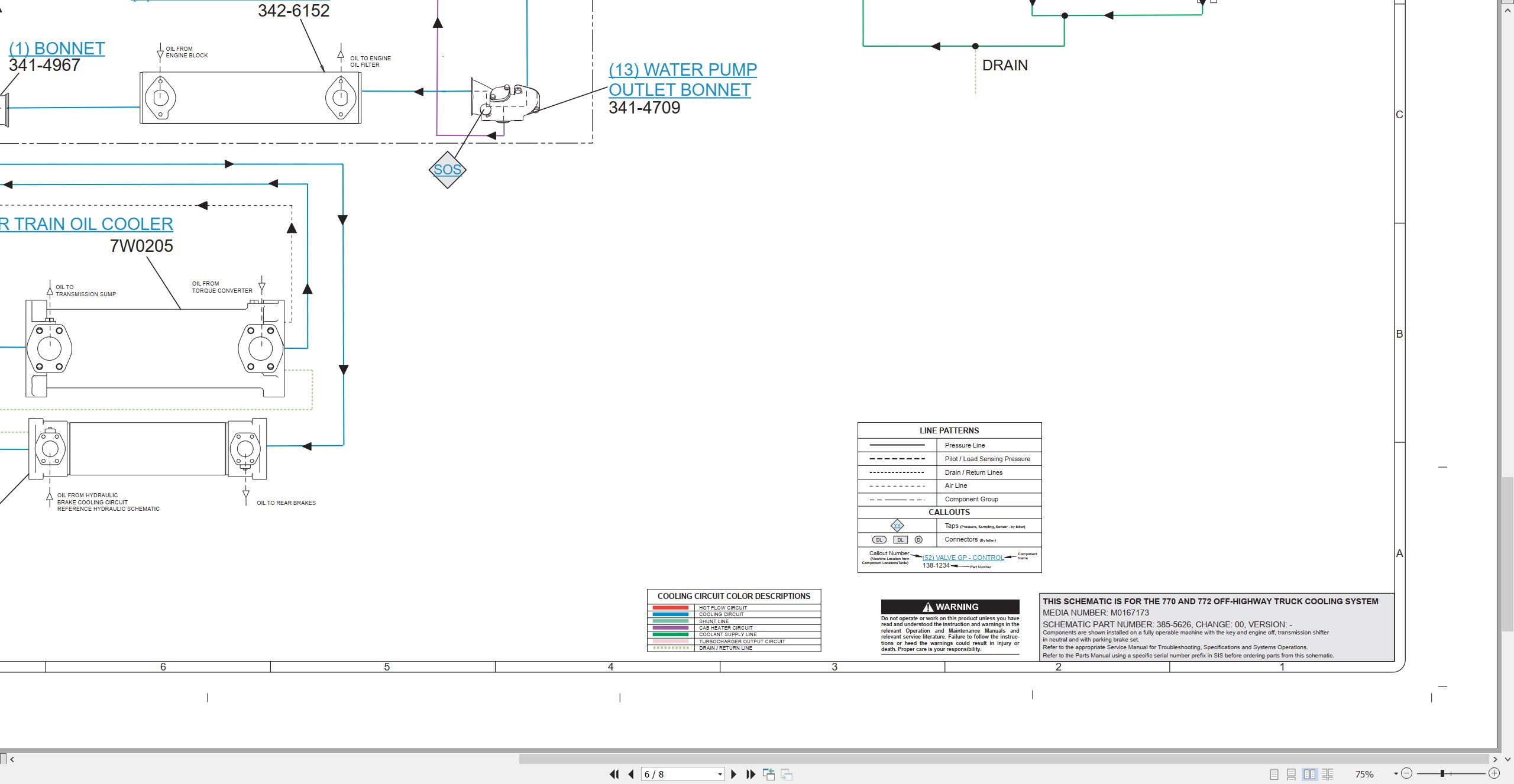 CAT Off Highway Truck 772 Electrical Hydraulic Schematic (4)