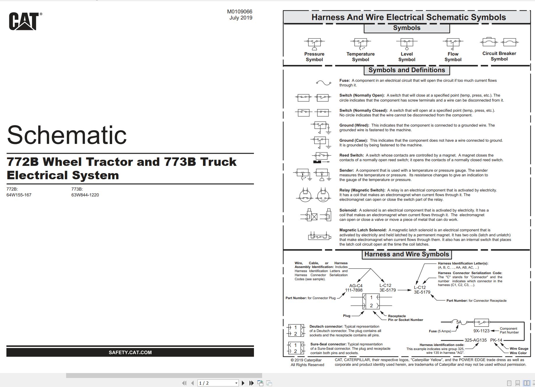 CAT Off Highway Truck 772B Electrical Air Hydraulic Schematic (1)