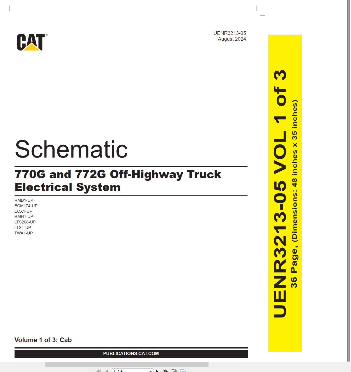 CAT Off Highway Truck 772G Electrical Hydraulic Schematic (1)