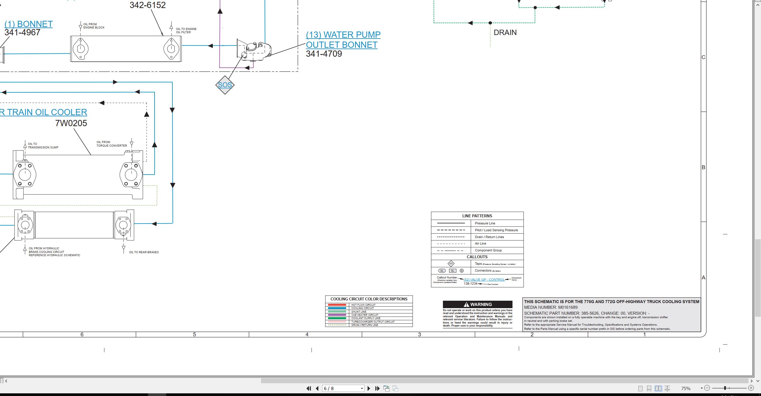 CAT Off Highway Truck 772G Electrical Hydraulic Schematic (4)