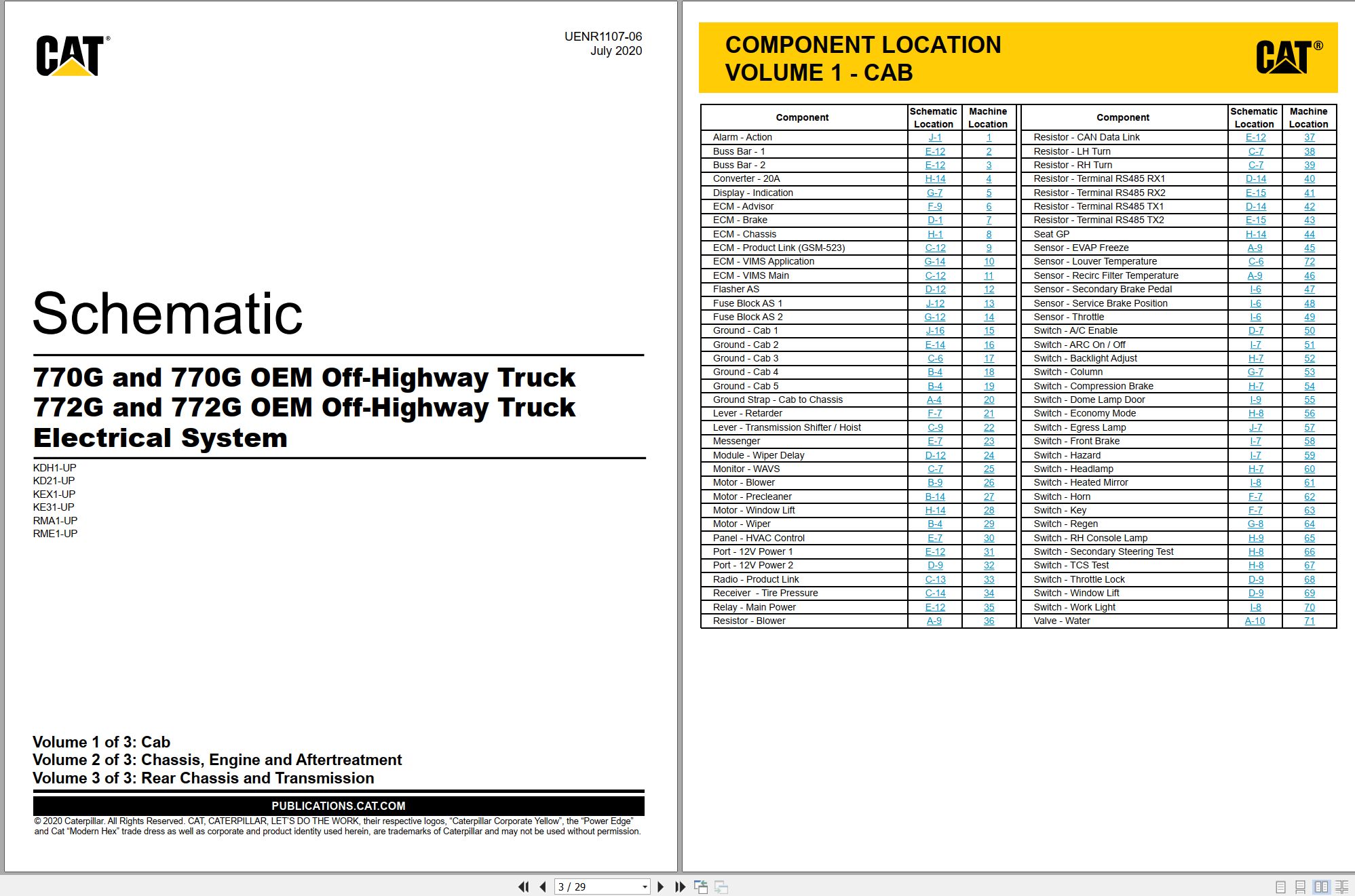CAT Off Highway Truck 772G OEM Electrical Schematic (1)