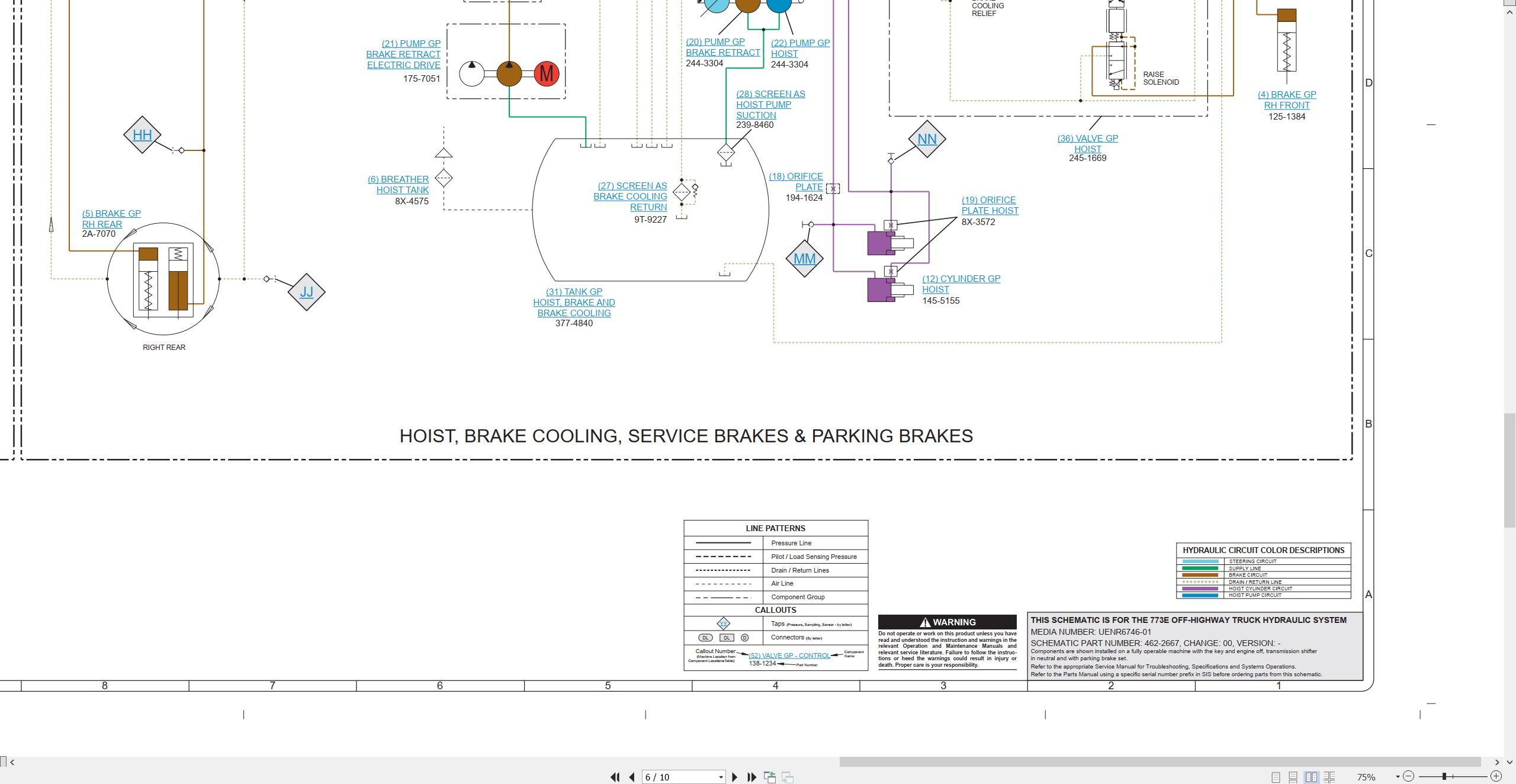 CAT Off Highway Truck 773 Electrical Hydraulic Schematic (3)