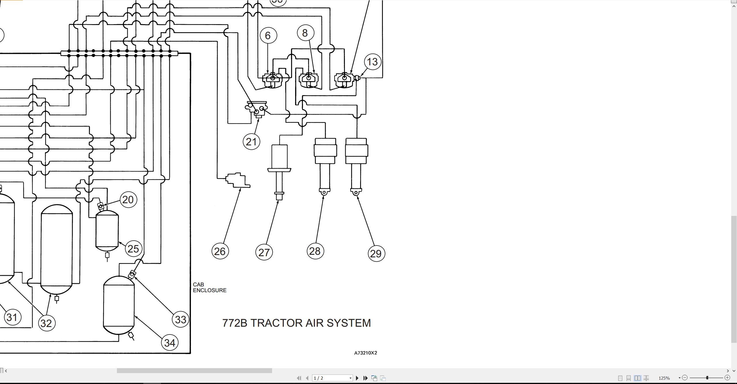 CAT Off Highway Truck 773B Electrical Air Hydraulic Schematic (4)