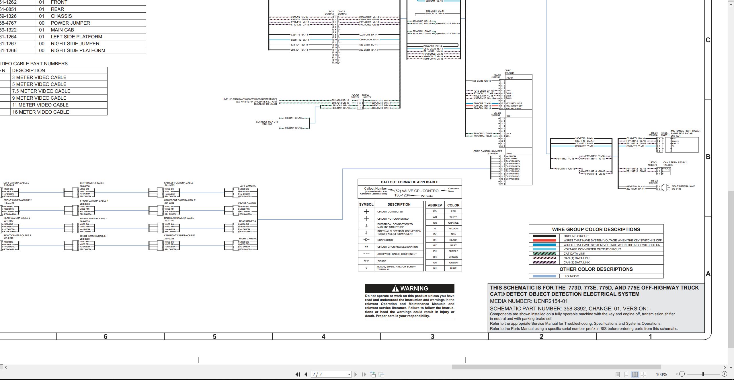 CAT Off Highway Truck 773D Electrical Hydraulic Schematic (2)