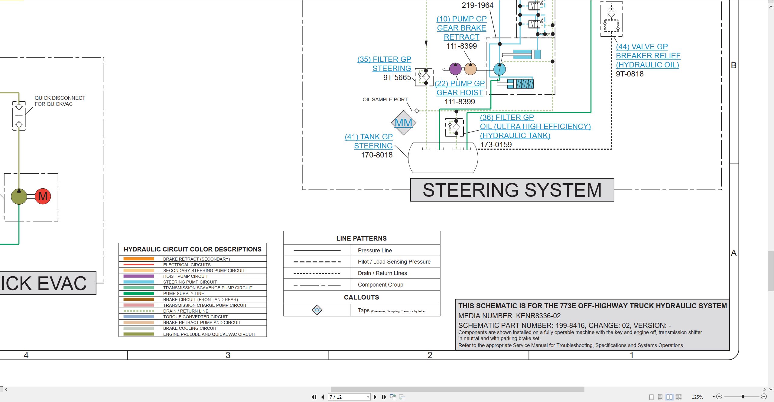 CAT Off Highway Truck 773E Electrical Hydraulic Schematic (3)