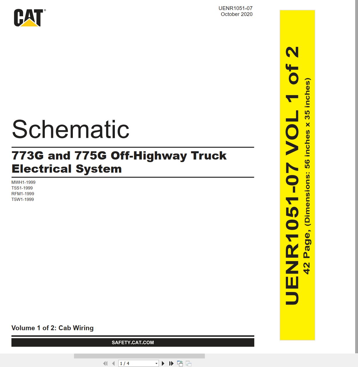 CAT Off Highway Truck 773G Electrical Hydraulic Schematic (1)