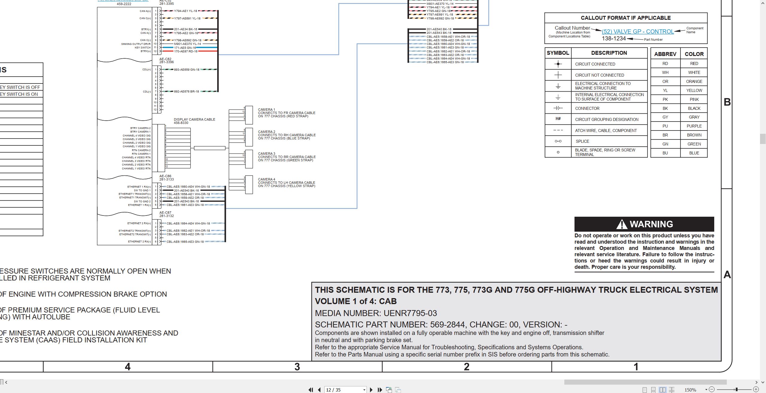 CAT Off Highway Truck 775 Electrical Hydraulic Schematic (2)