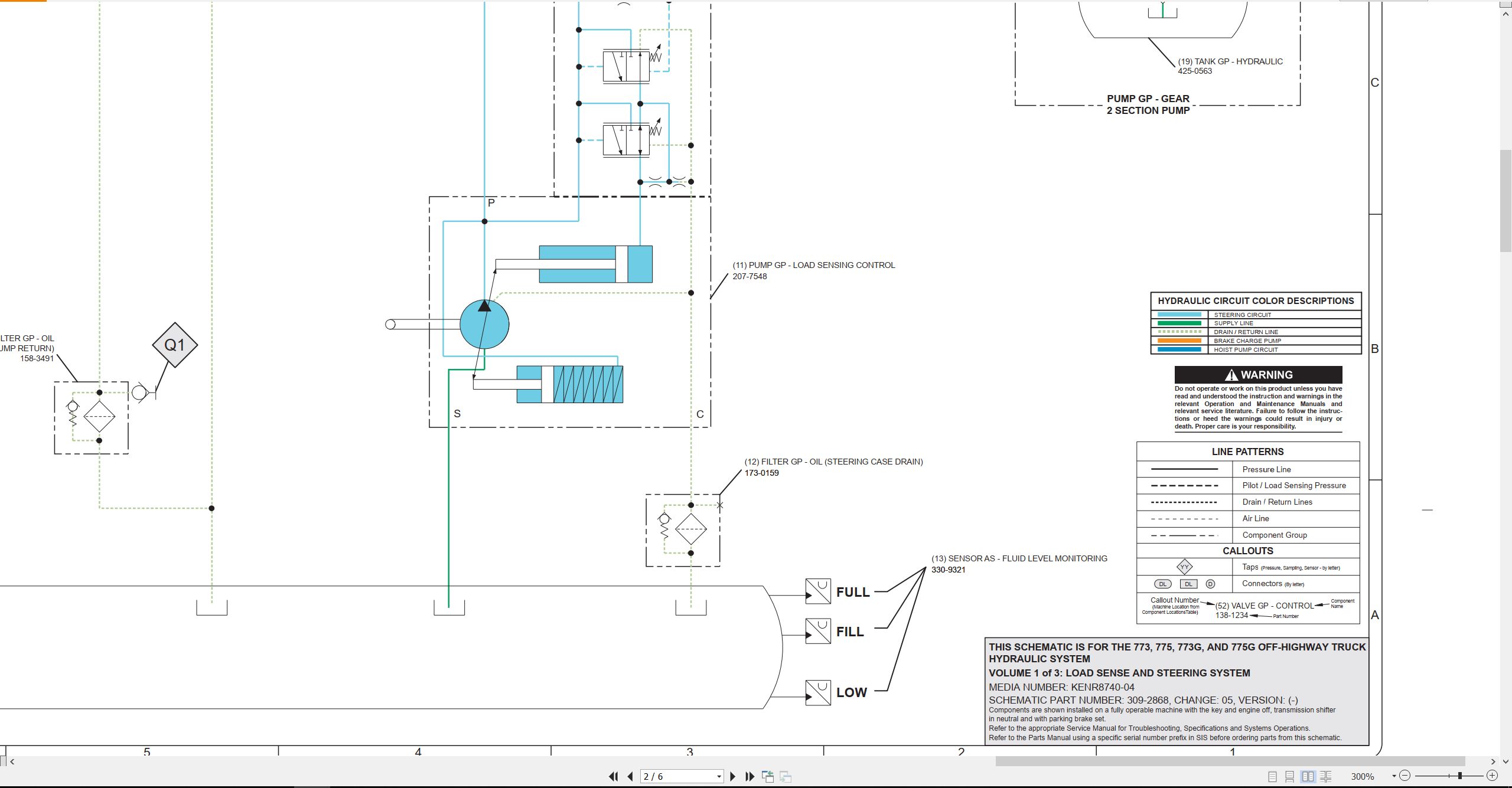 CAT Off Highway Truck 775 Electrical Hydraulic Schematic (3)