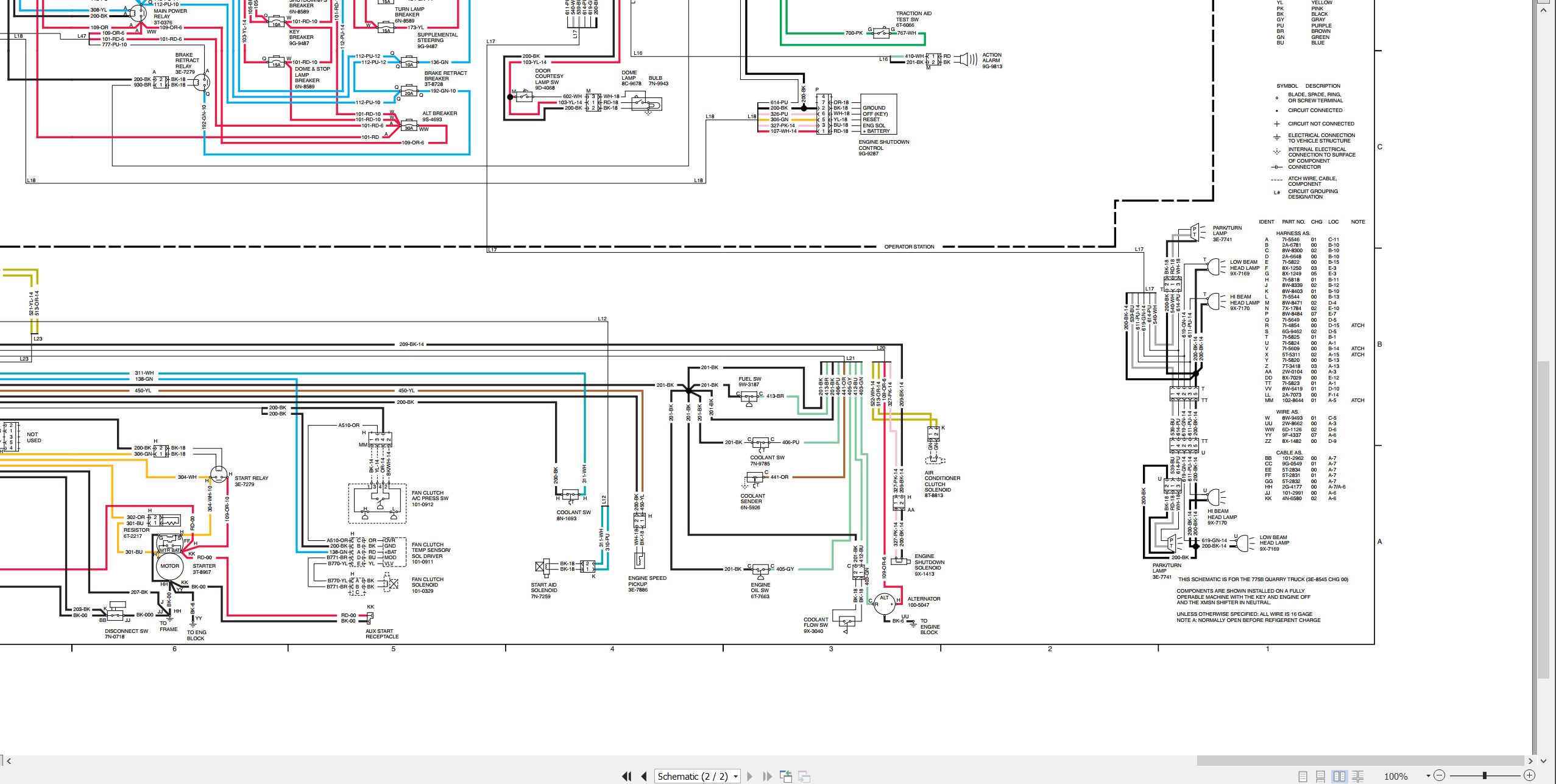 CAT Off Highway Truck 775B Electrical Schematic (2)
