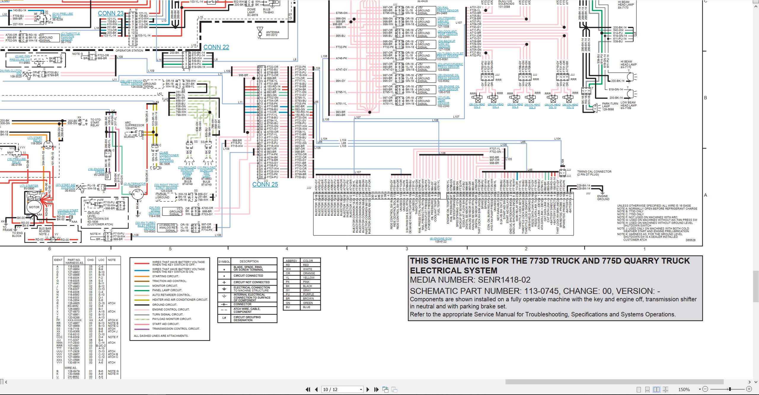 CAT Off Highway Truck 775D Electrical Schematic (2)