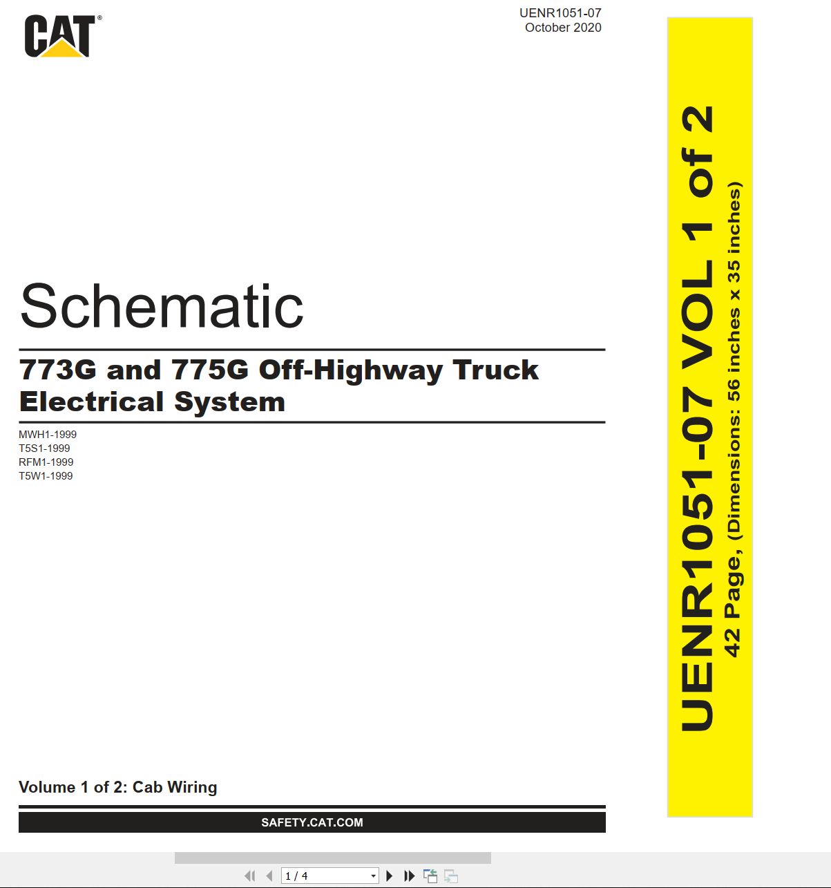 CAT Off Highway Truck 775G Electrical Hydraulic Schematic (1)