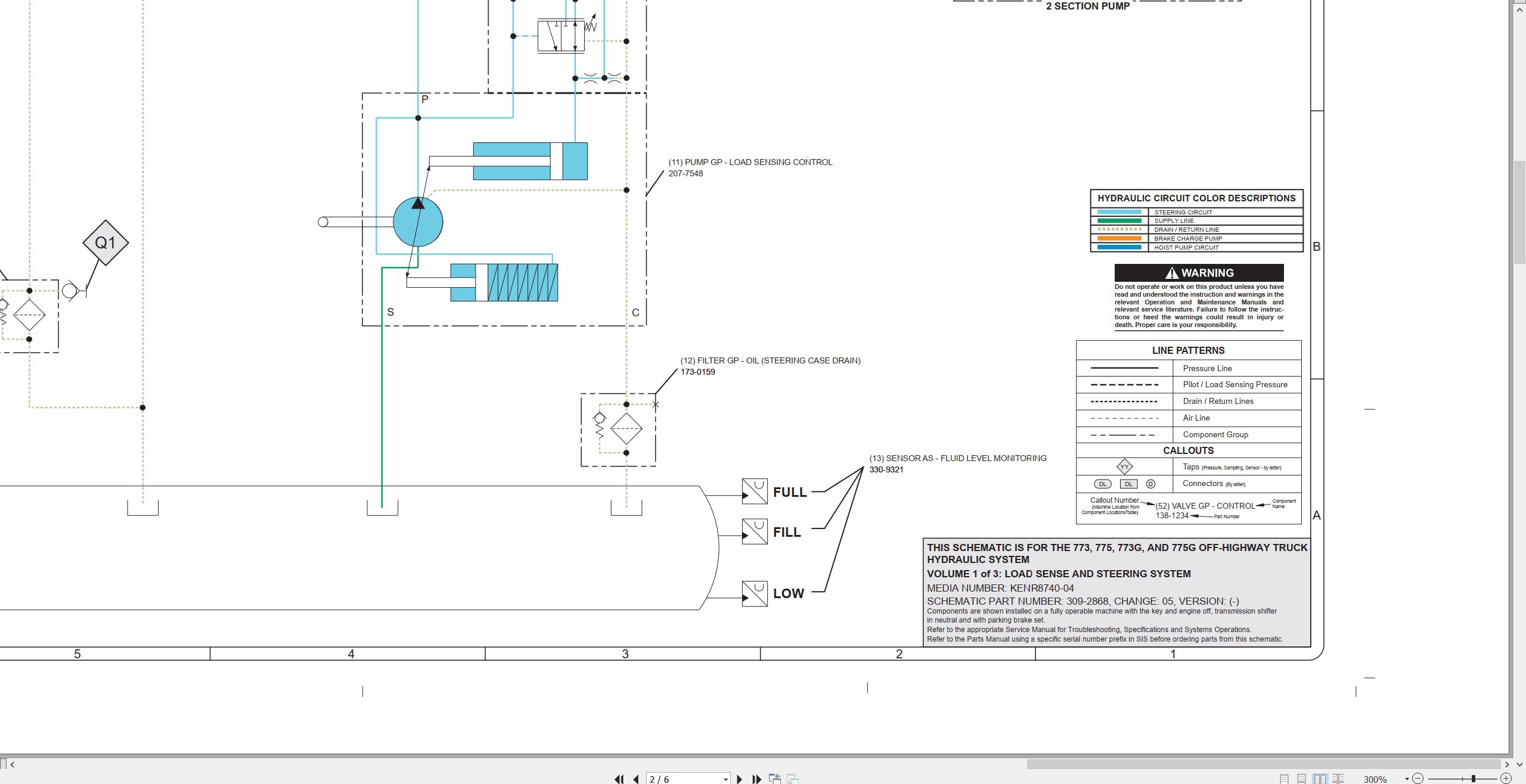CAT Off Highway Truck 775G Electrical Hydraulic Schematic (3)