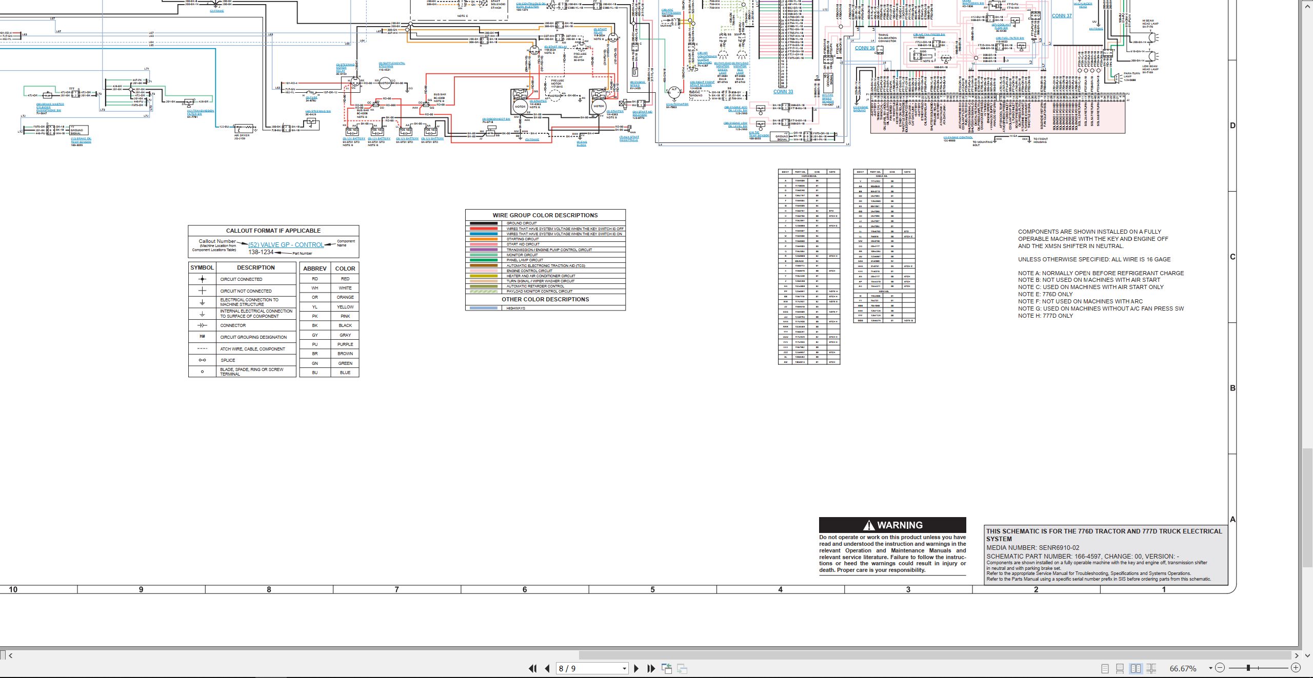 CAT Off Highway Truck 776D Electrical Hydraulic Schematic (2)