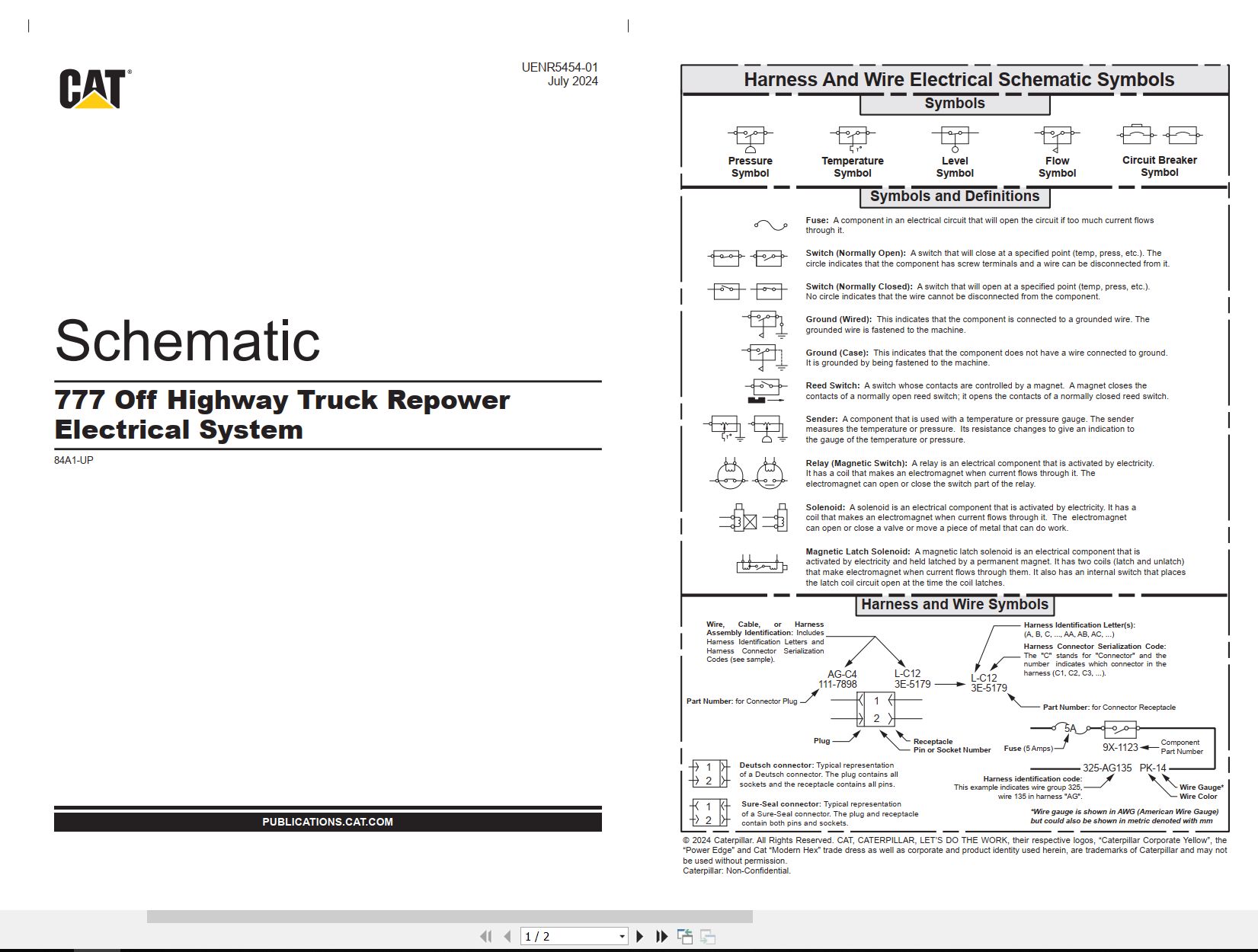 CAT Off Highway Truck 777 Electrical Hydraulic Schematic (1)