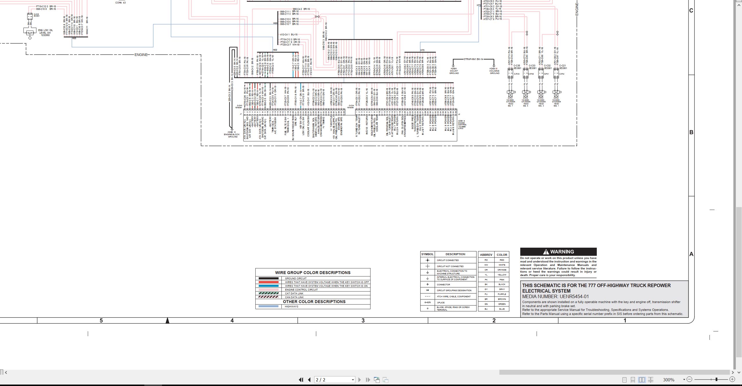 CAT Off Highway Truck 777 Electrical Hydraulic Schematic (2)