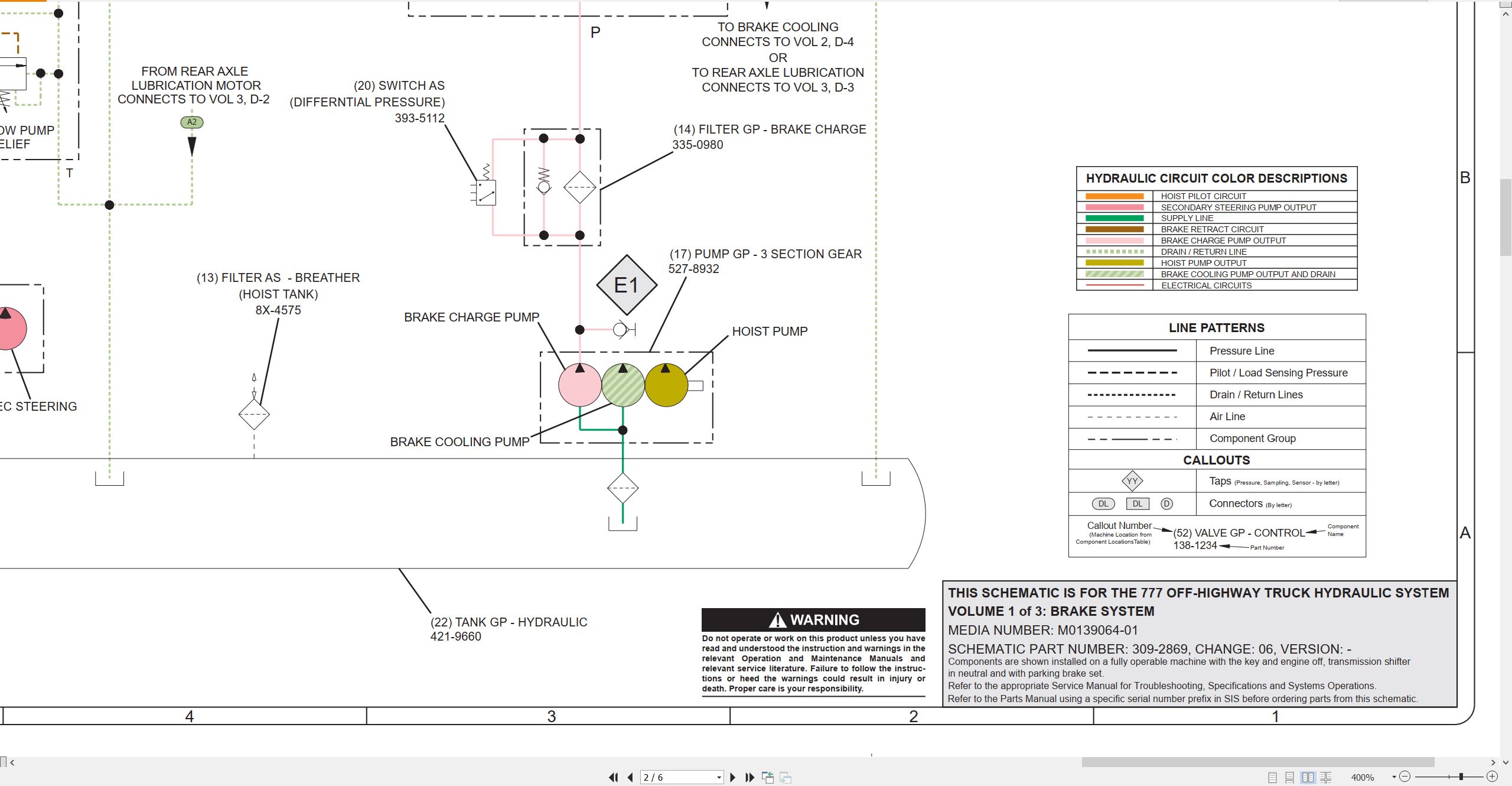 CAT Off Highway Truck 777 Electrical Hydraulic Schematic (4)