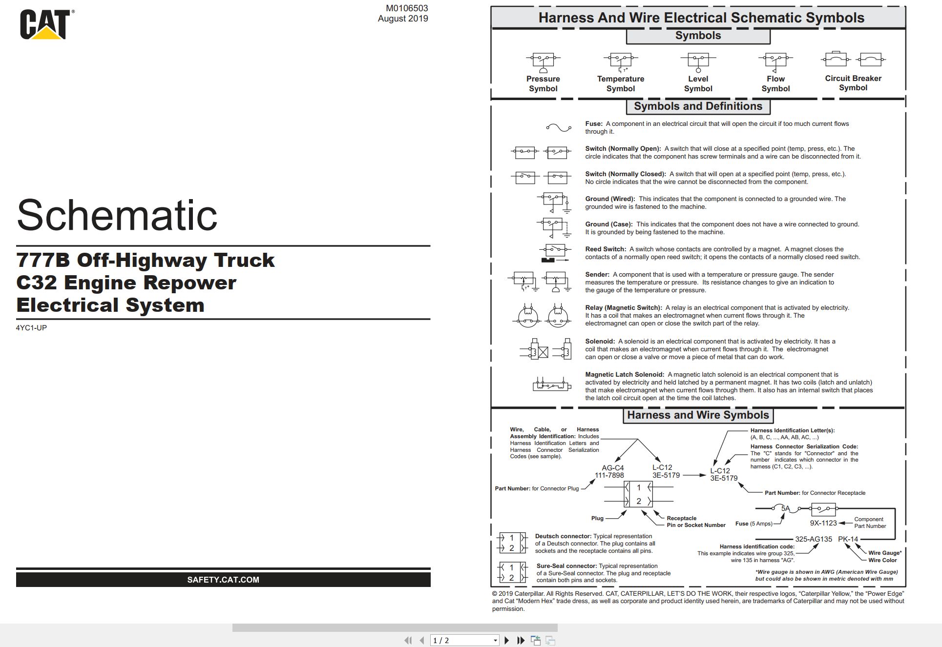 CAT Off Highway Truck 777B Electrical Schematic (1)