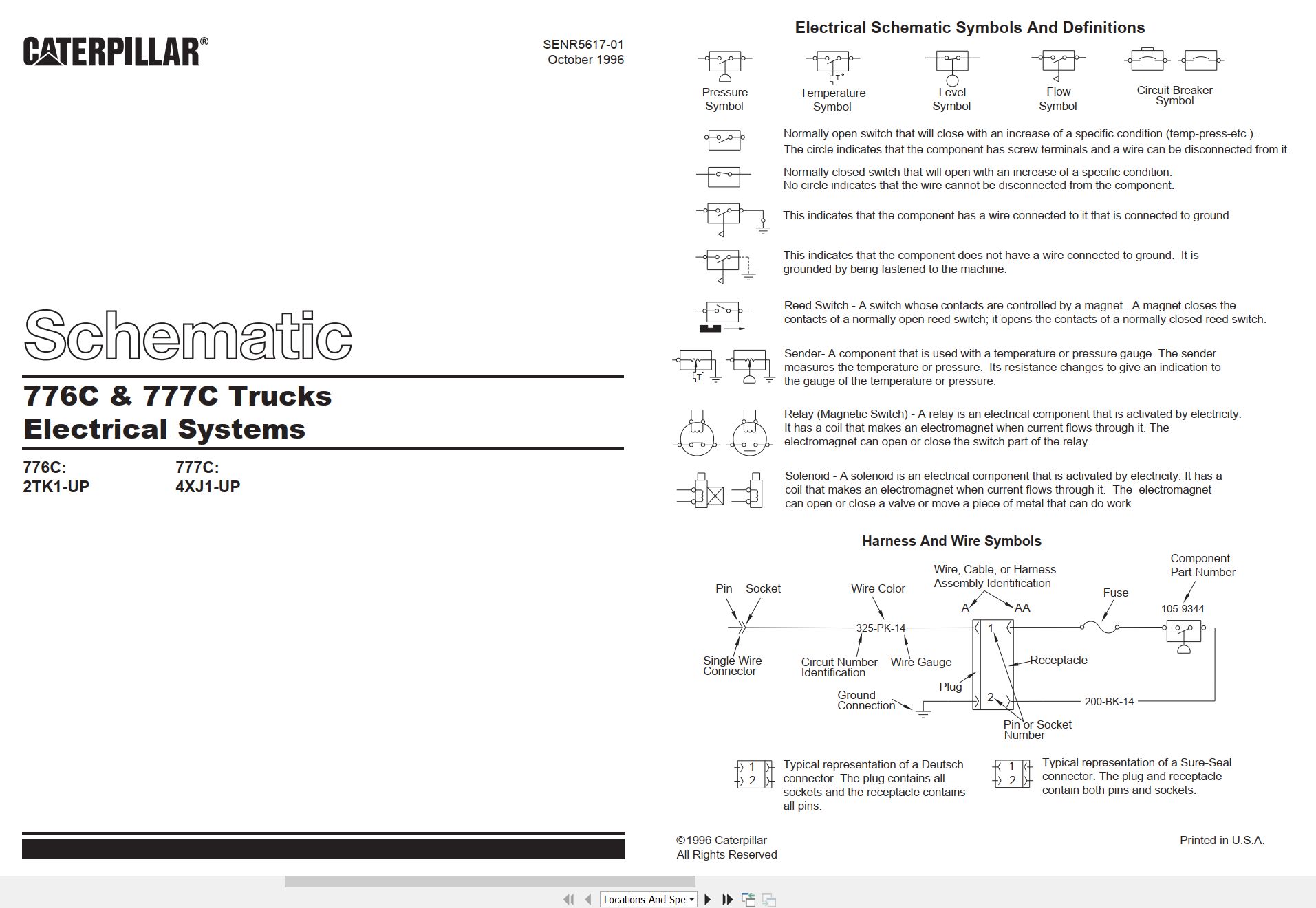 CAT Off Highway Truck 777C Electrical Schematic (1)