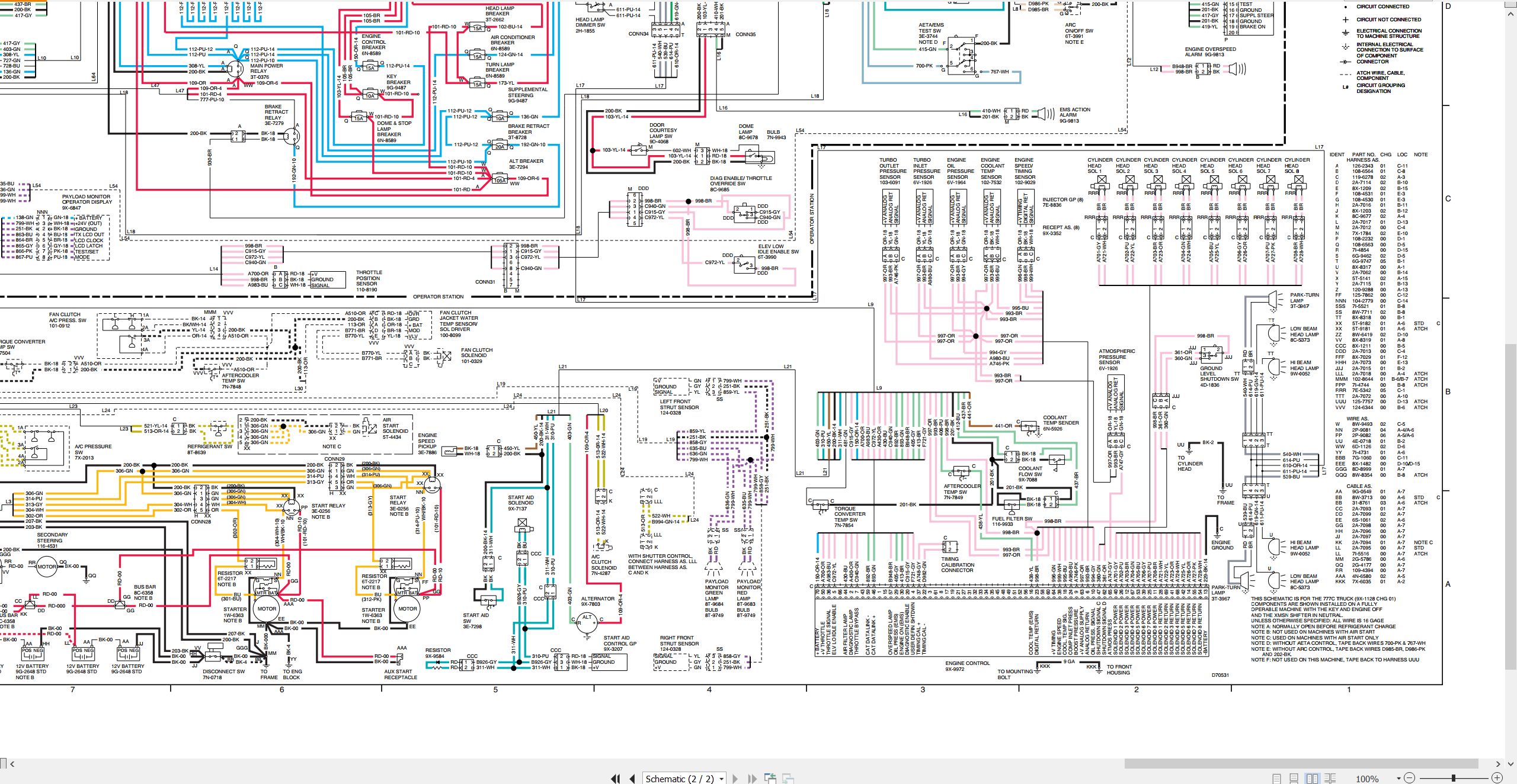 CAT Off Highway Truck 777C Electrical Schematic (2)