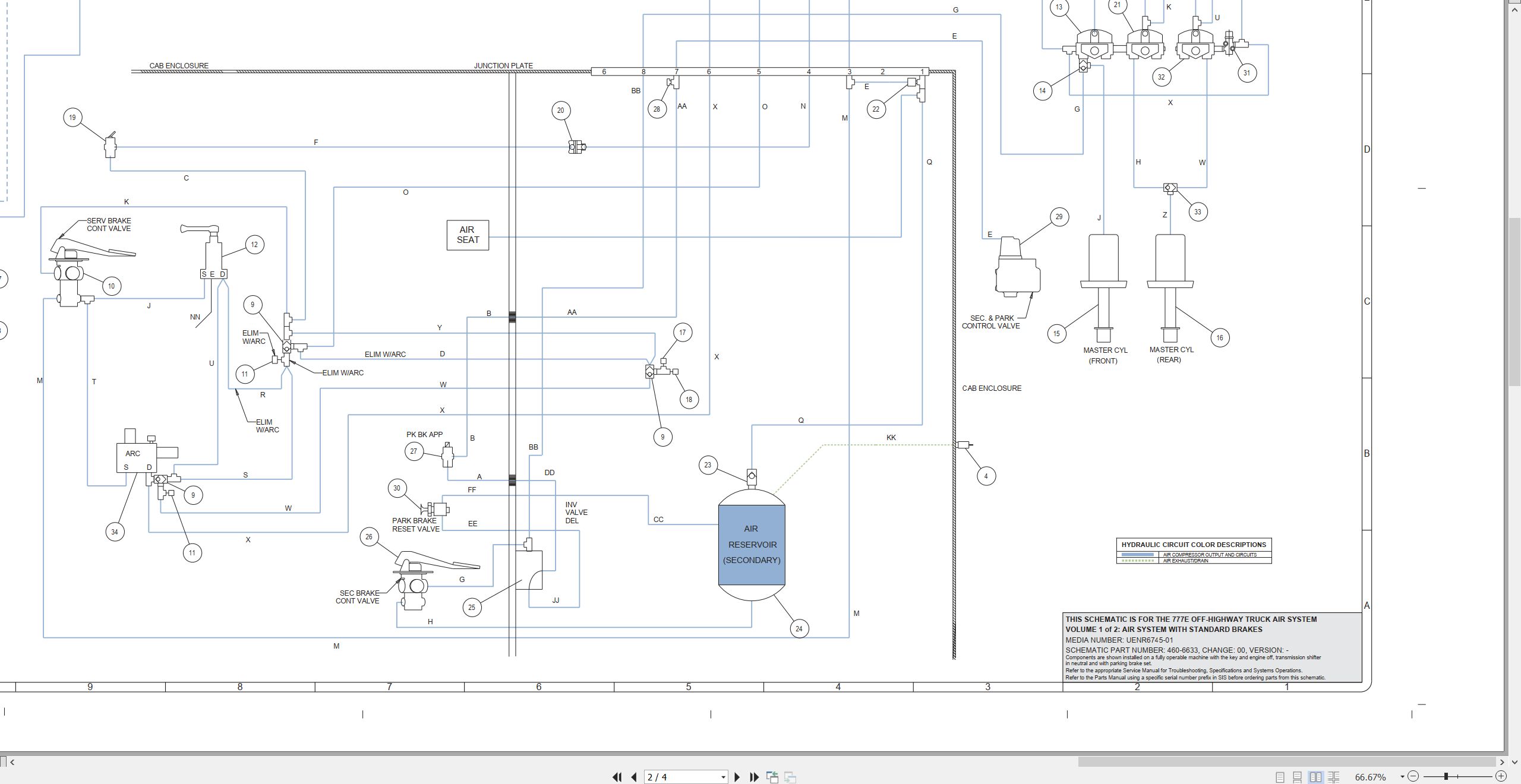 CAT Off Highway Truck 777E Electrical Hydraulic Schematic (4)