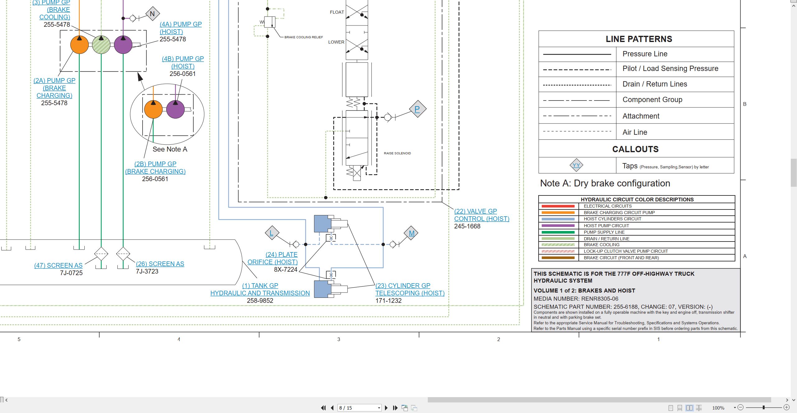 CAT Off Highway Truck 777F Electrical Hydraulic Schematic (3)