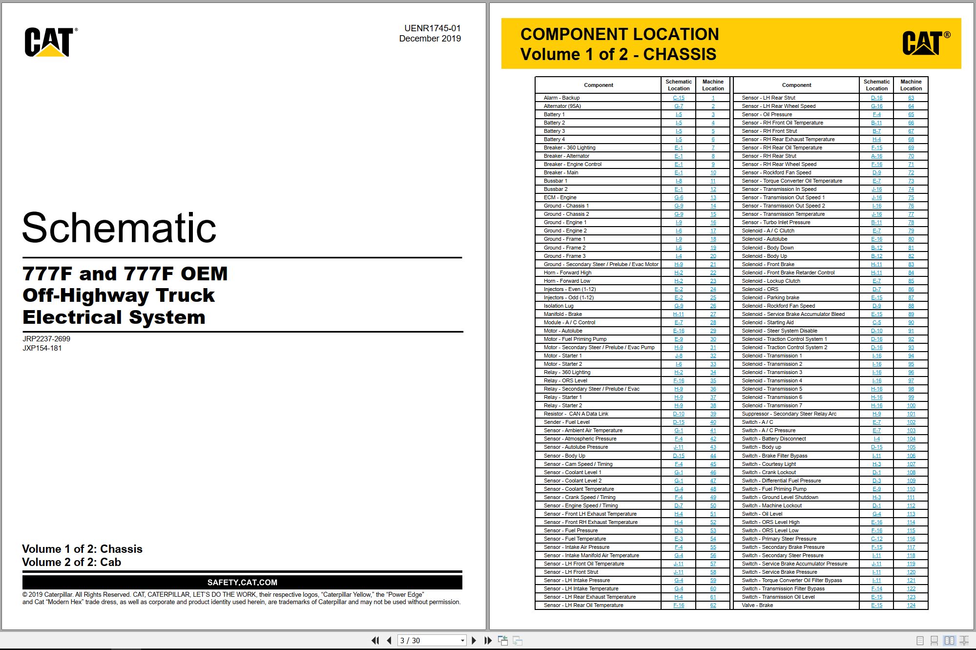 CAT Off Highway Truck 777F OEM Electrical Schematic (1)