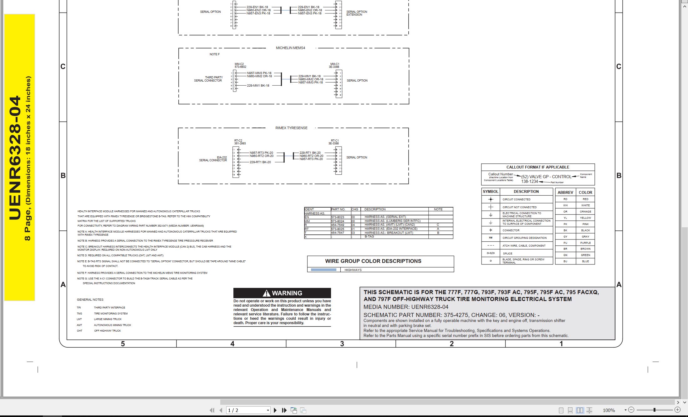 CAT Off Highway Truck 777F to 793F AC Electrical Schematic UENR6328 04 2022 (2)