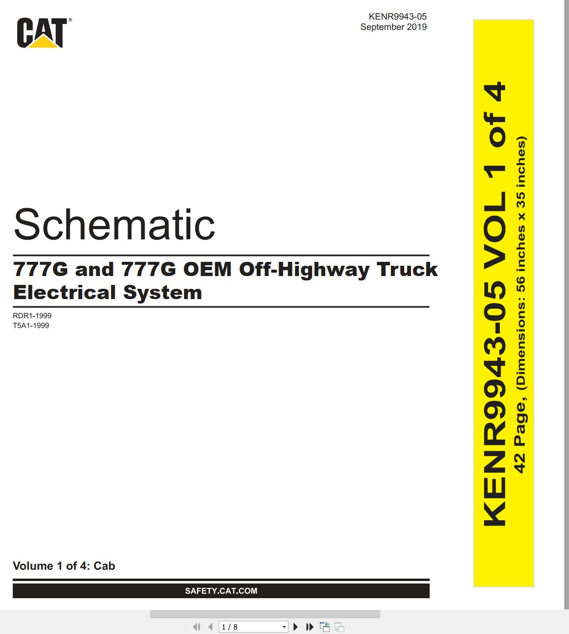 CAT Off Highway Truck 777G Electrical Hydraulic Schematic (1)