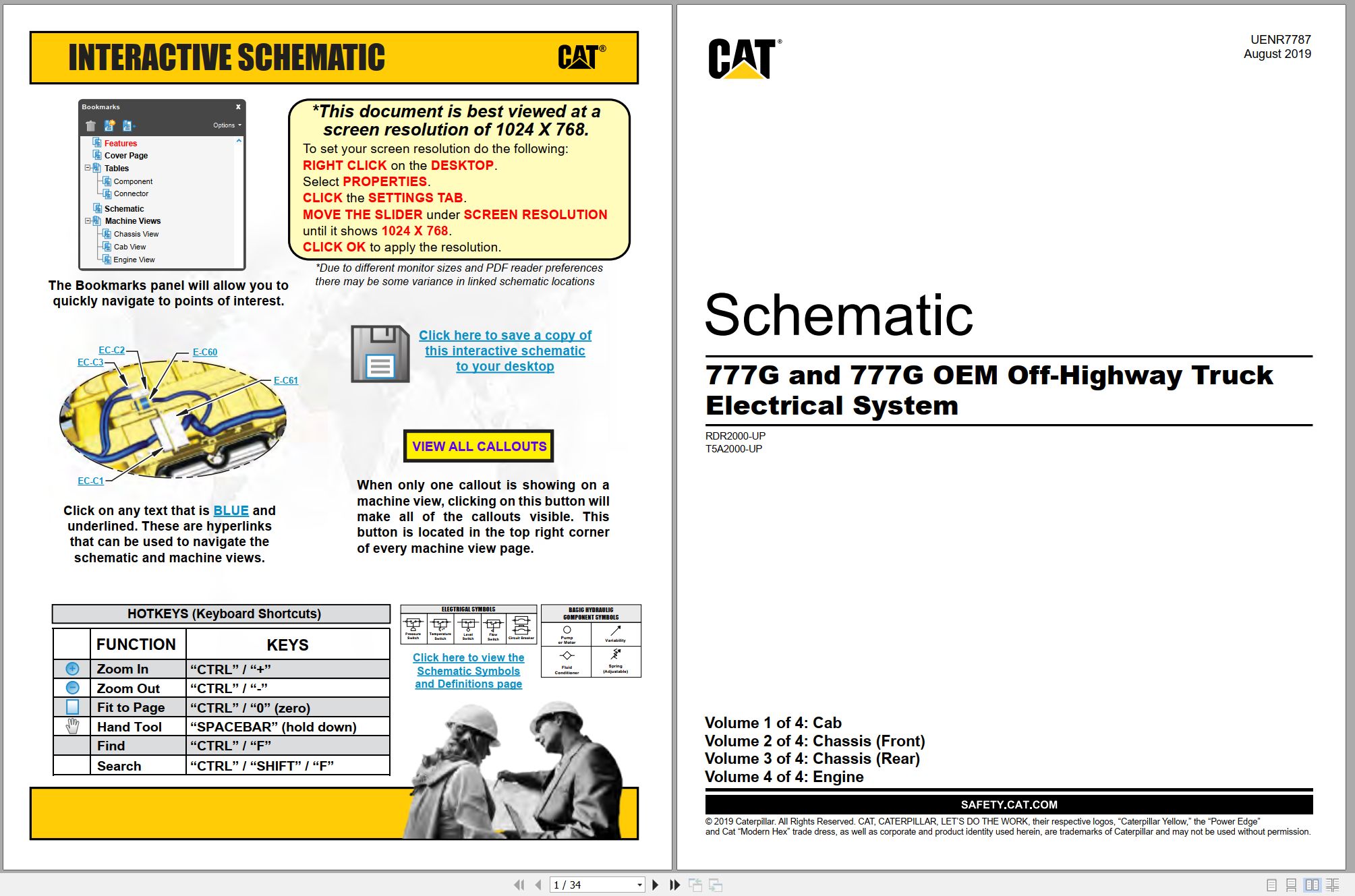 CAT Off Highway Truck 777G OEM Electrical Schematic (1)