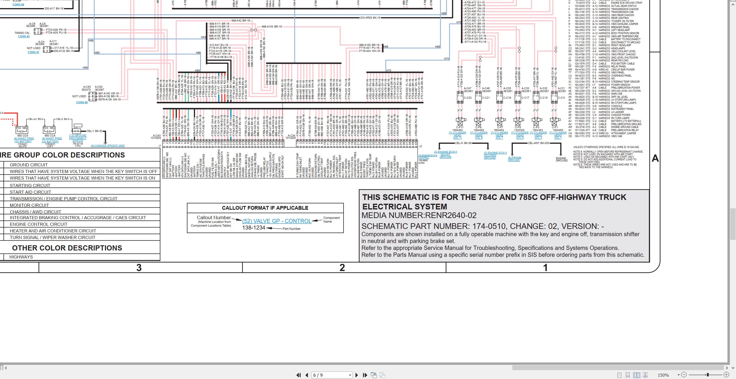 CAT Off Highway Truck 784C Electrical Hydraulic Schematic (2)