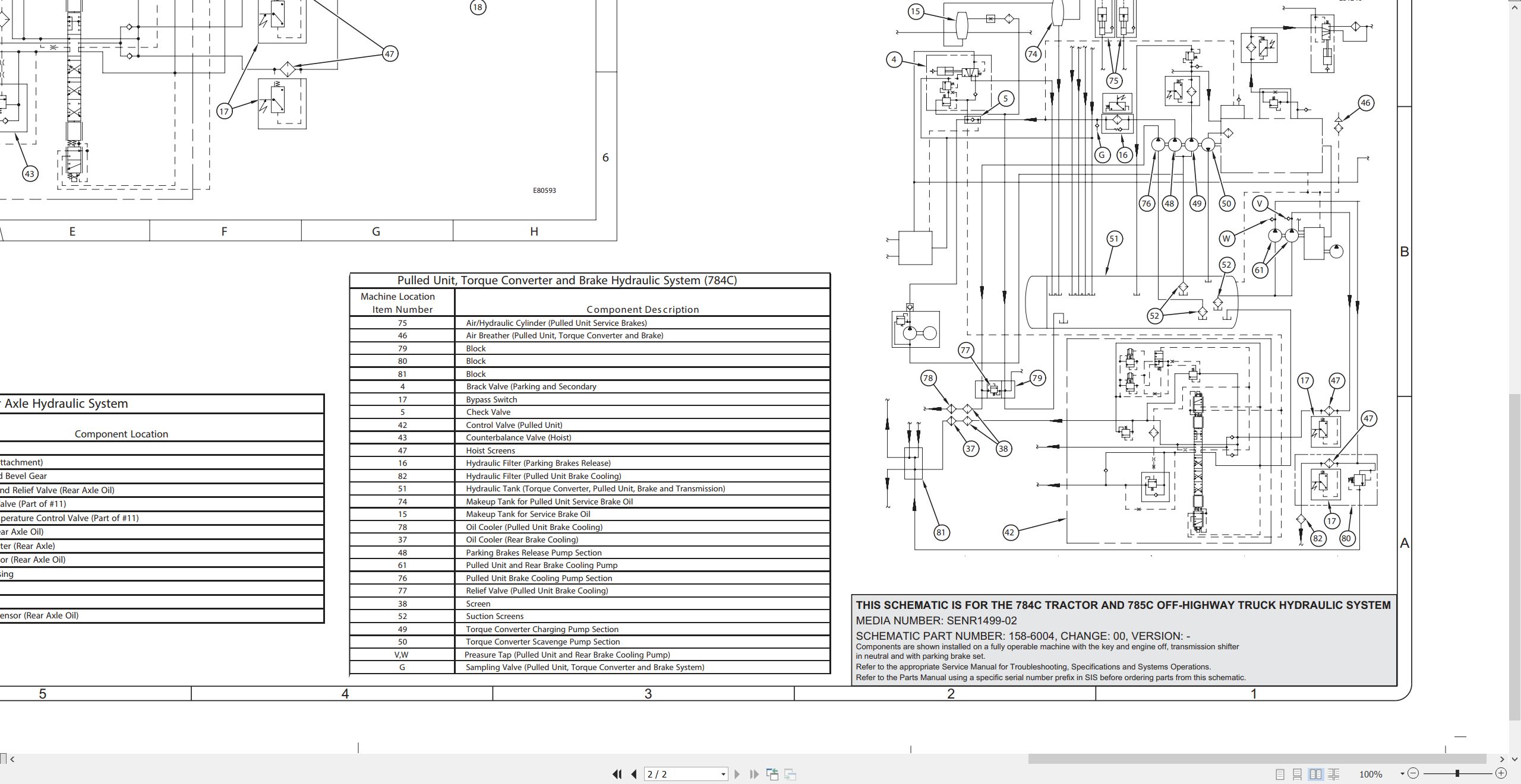 CAT Off Highway Truck 784C Electrical Hydraulic Schematic (3)