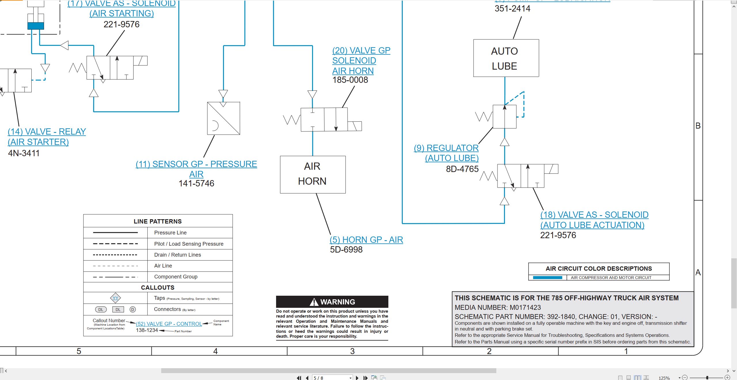 CAT Off Highway Truck 785 Electrical Hydraulic Schematic (3)