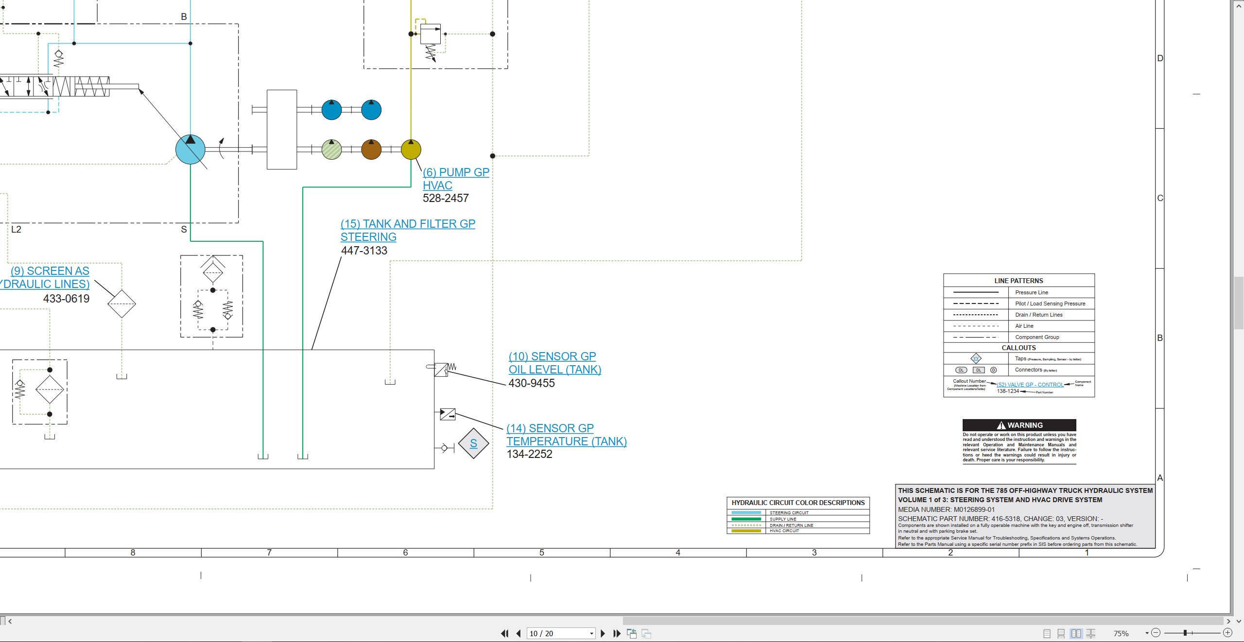CAT Off Highway Truck 785 Electrical Hydraulic Schematic (4)