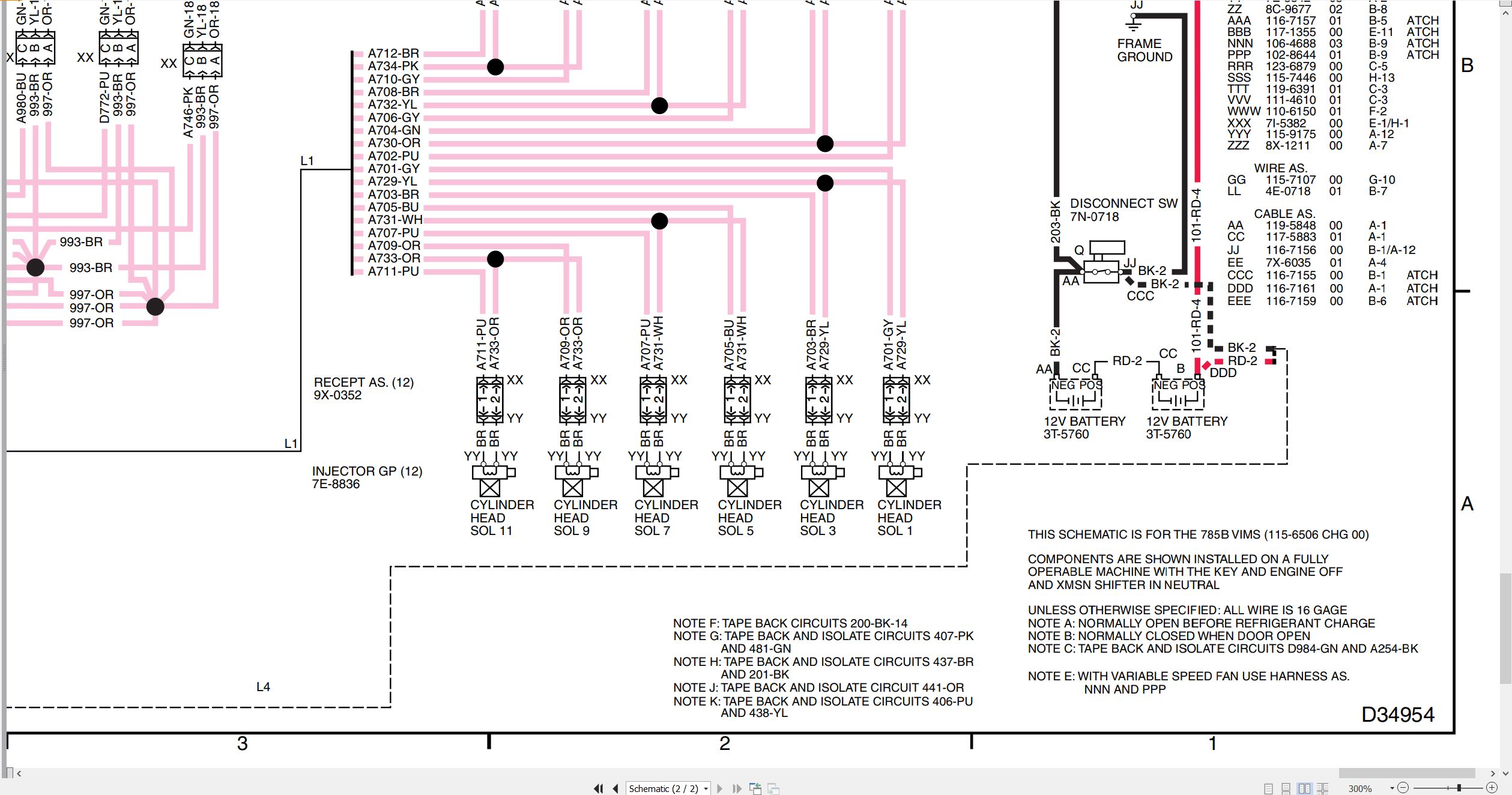 CAT Off Highway Truck 785B Electrical Schematic (2)