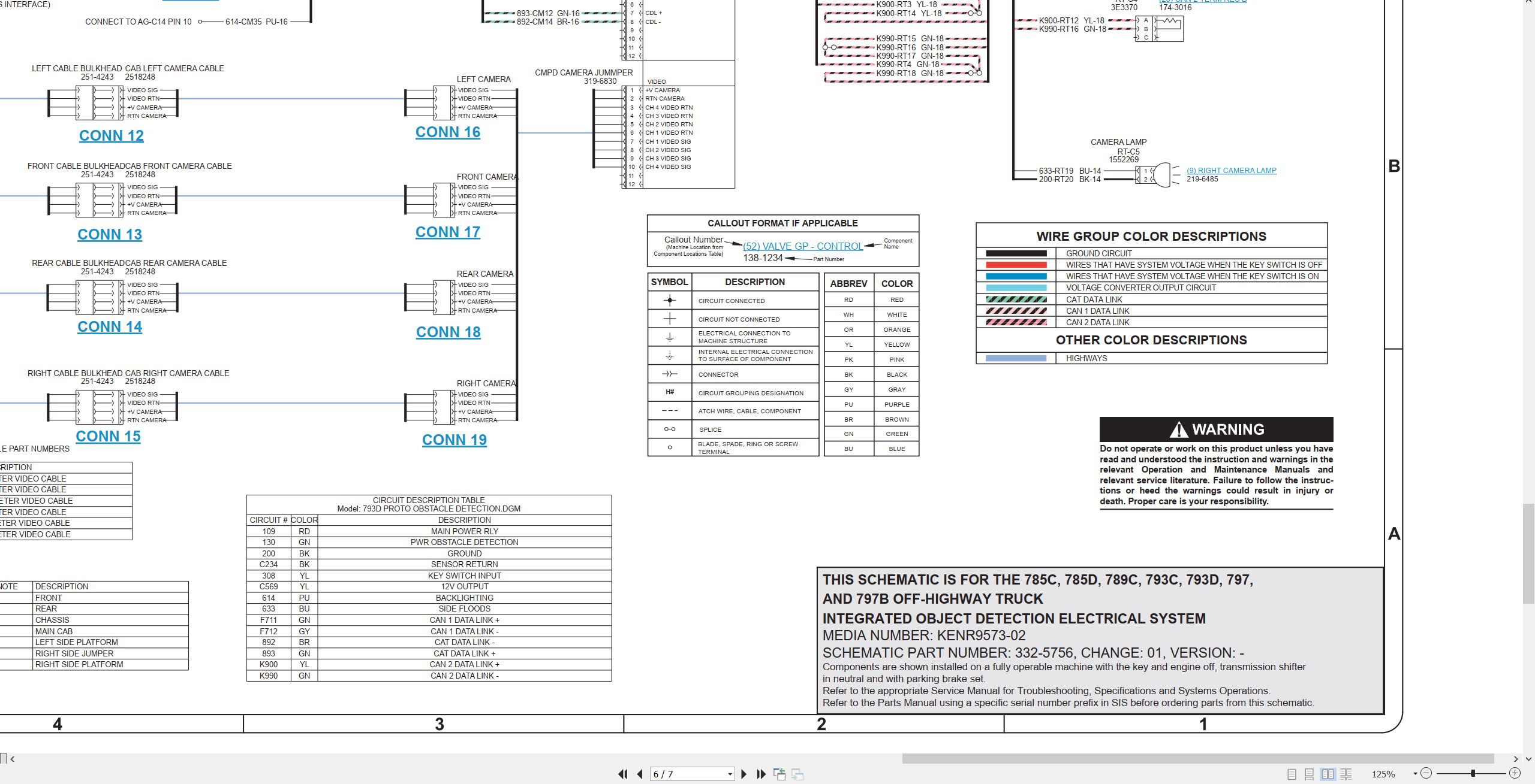 CAT Off Highway Truck 785C Electrical Hydraulic Schematic (2)