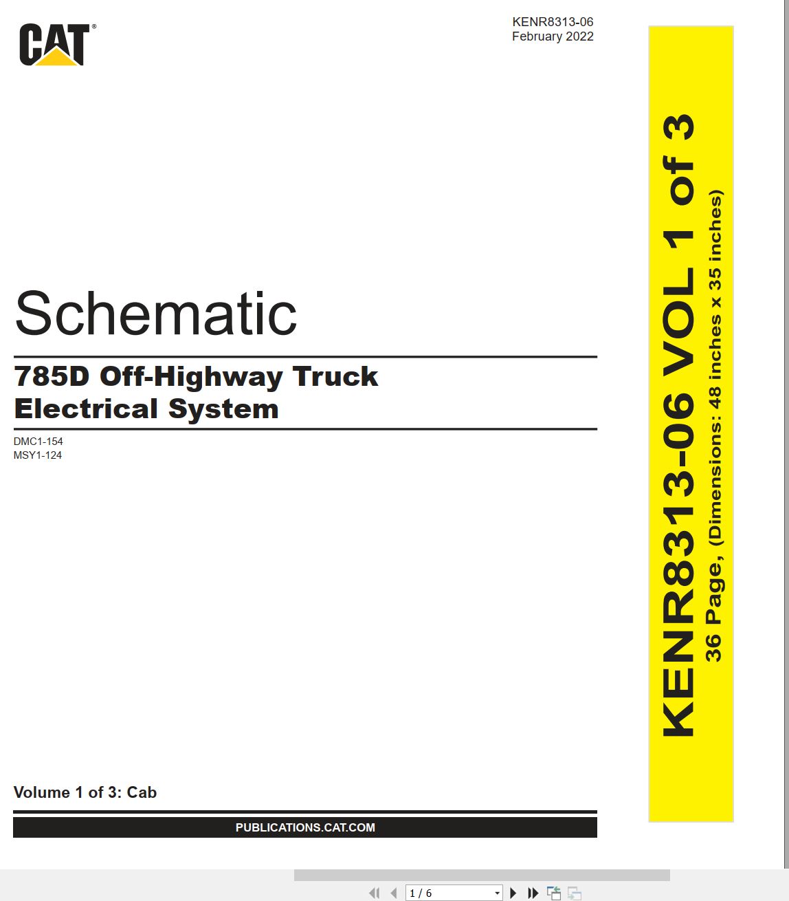 CAT Off Highway Truck 785D Electrical Hydraulic Schematic (1)
