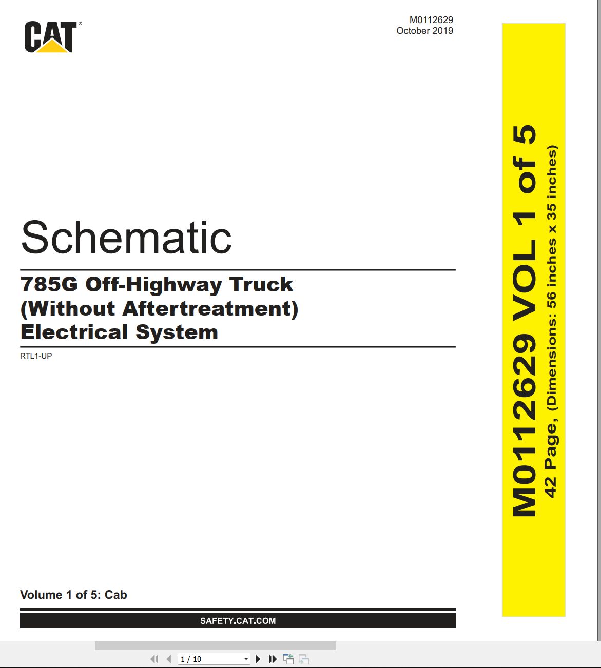 CAT Off Highway Truck 785G Electrical Hydraulic Schematic (1)