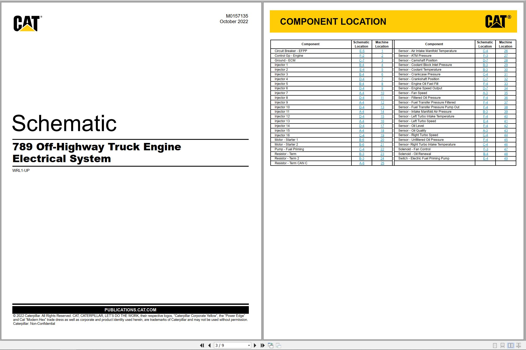 CAT Off Highway Truck 789 Electrical Hydraulic Schematic (1)