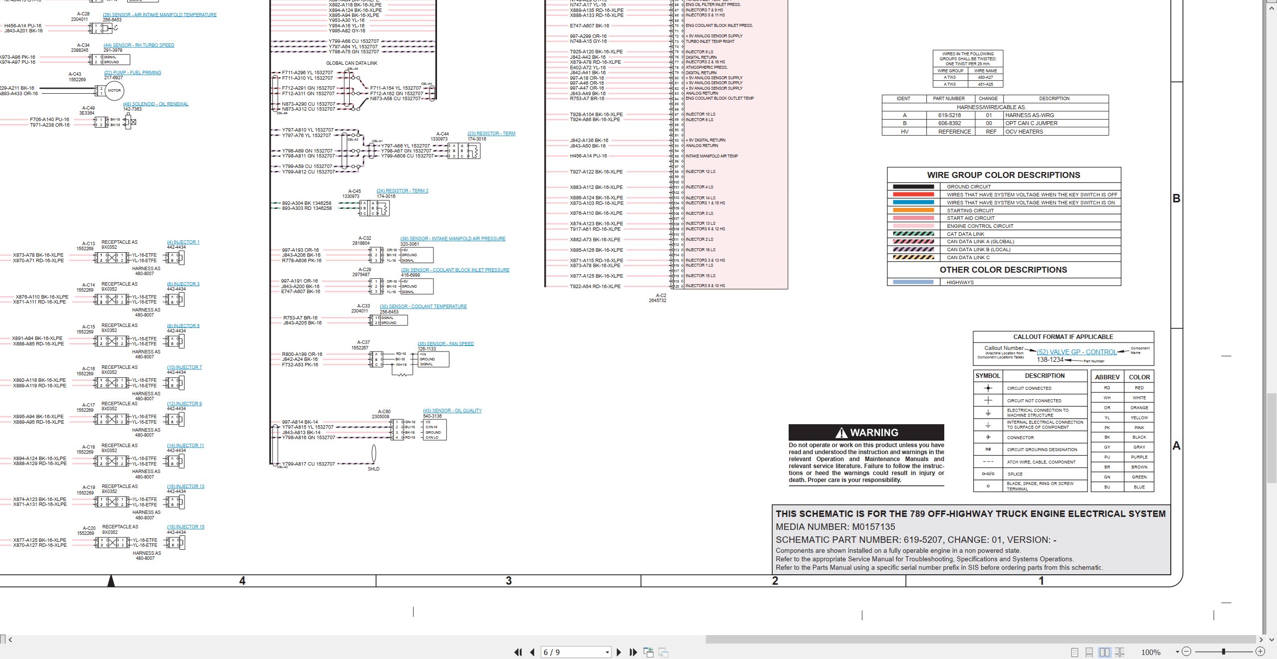 CAT Off Highway Truck 789 Electrical Hydraulic Schematic (2)