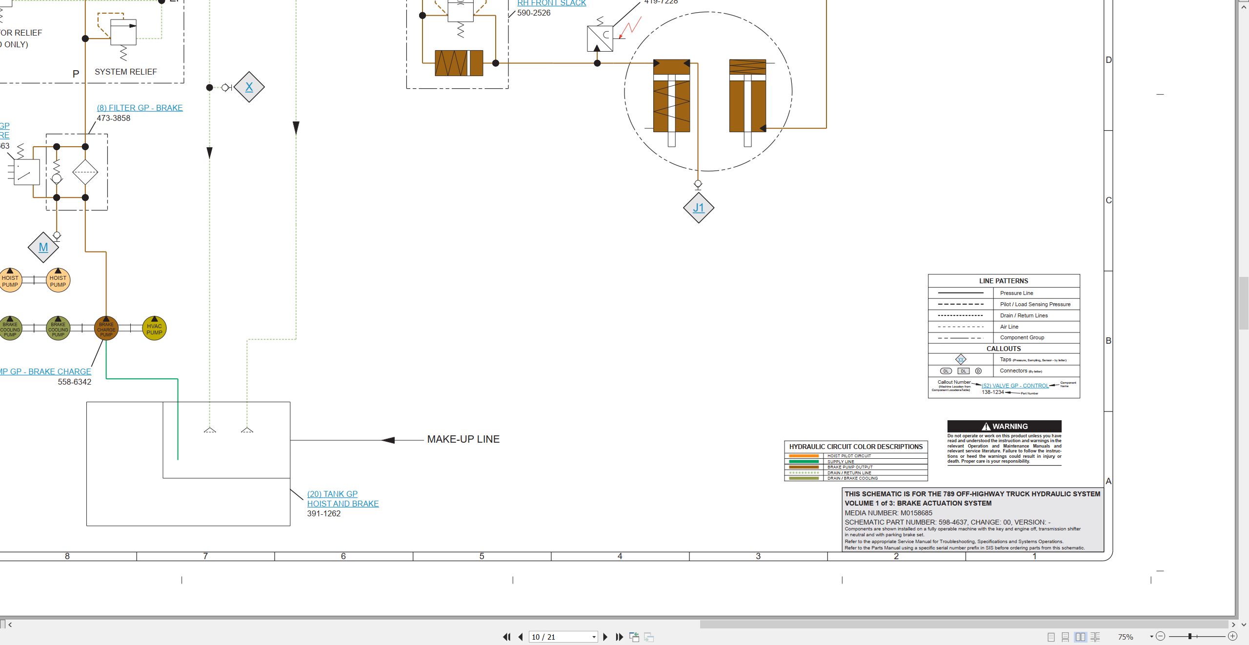 CAT Off Highway Truck 789 Electrical Hydraulic Schematic (3)