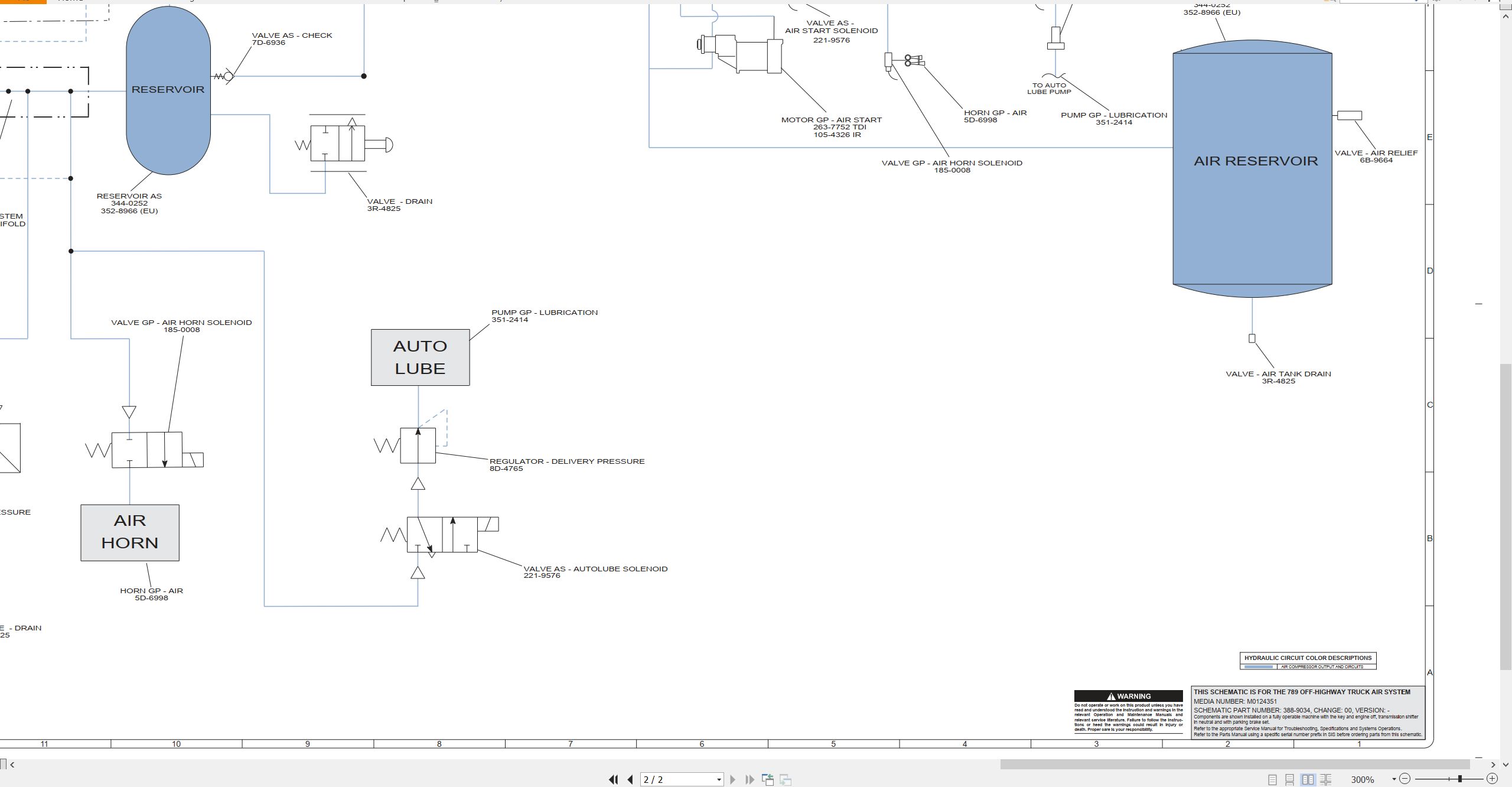 CAT Off Highway Truck 789 Electrical Hydraulic Schematic (4)