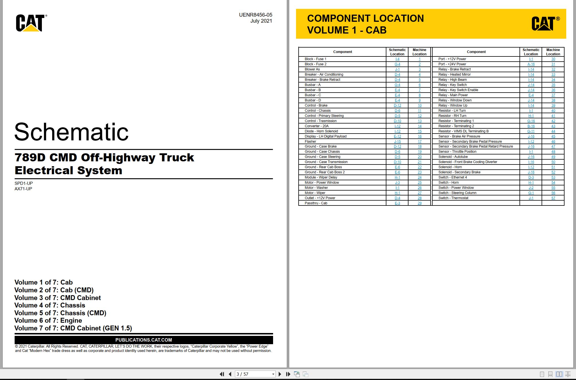 CAT Off Highway Truck 789D CMD Electrical Schematic (1)
