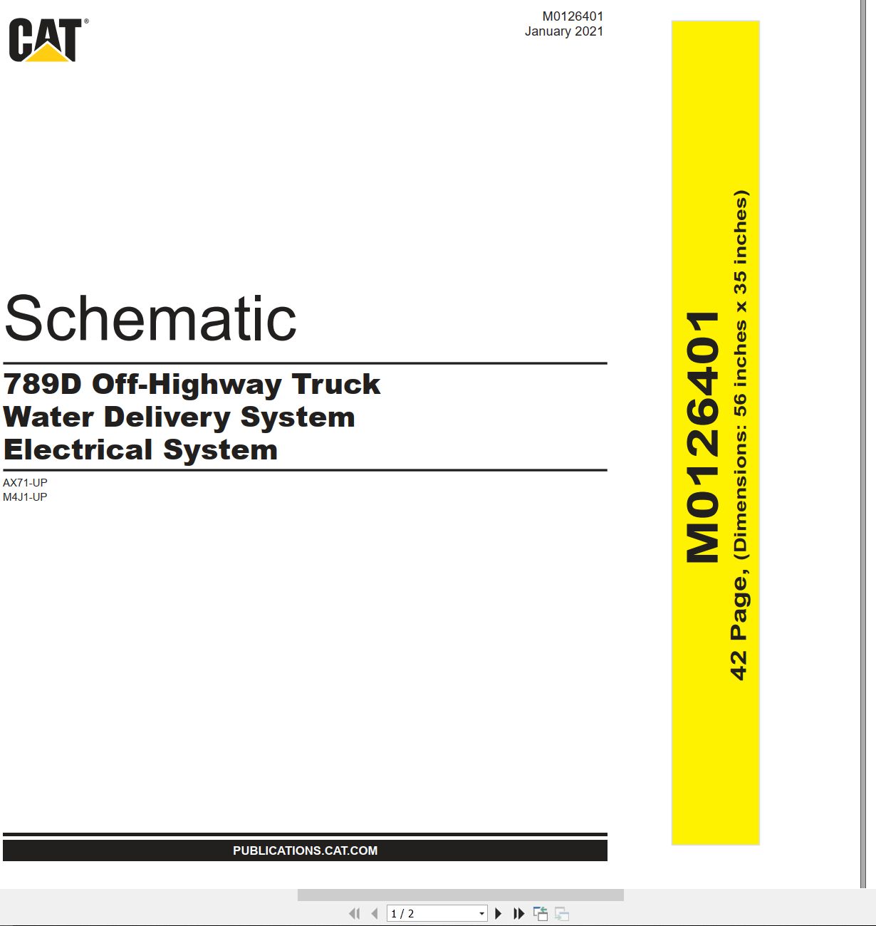 CAT Off Highway Truck 789D Electrical Hydraulic Schematic (1)