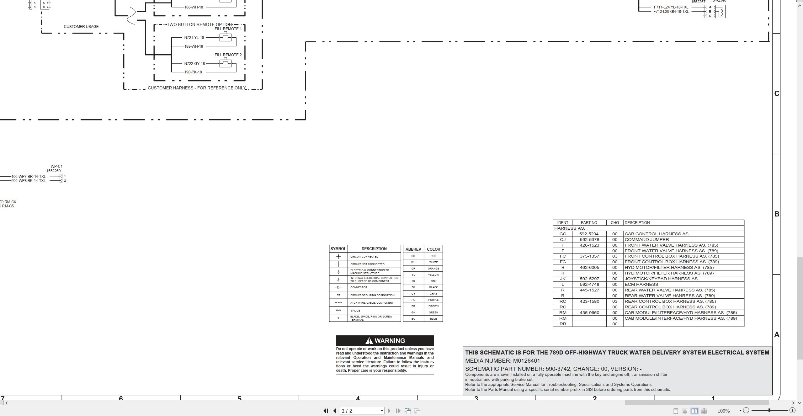 CAT Off Highway Truck 789D Electrical Hydraulic Schematic (2)