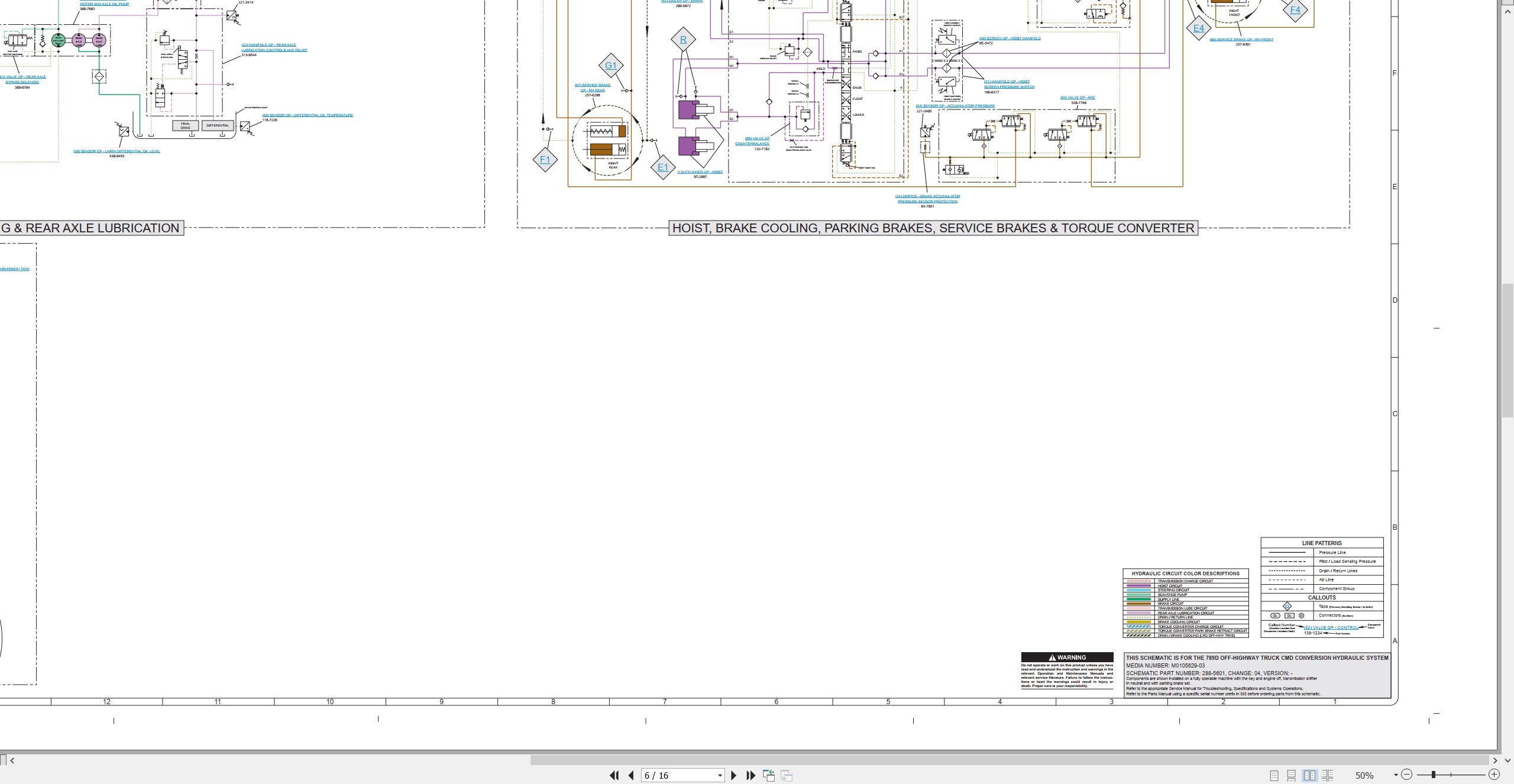 CAT Off Highway Truck 789D Electrical Hydraulic Schematic (3)