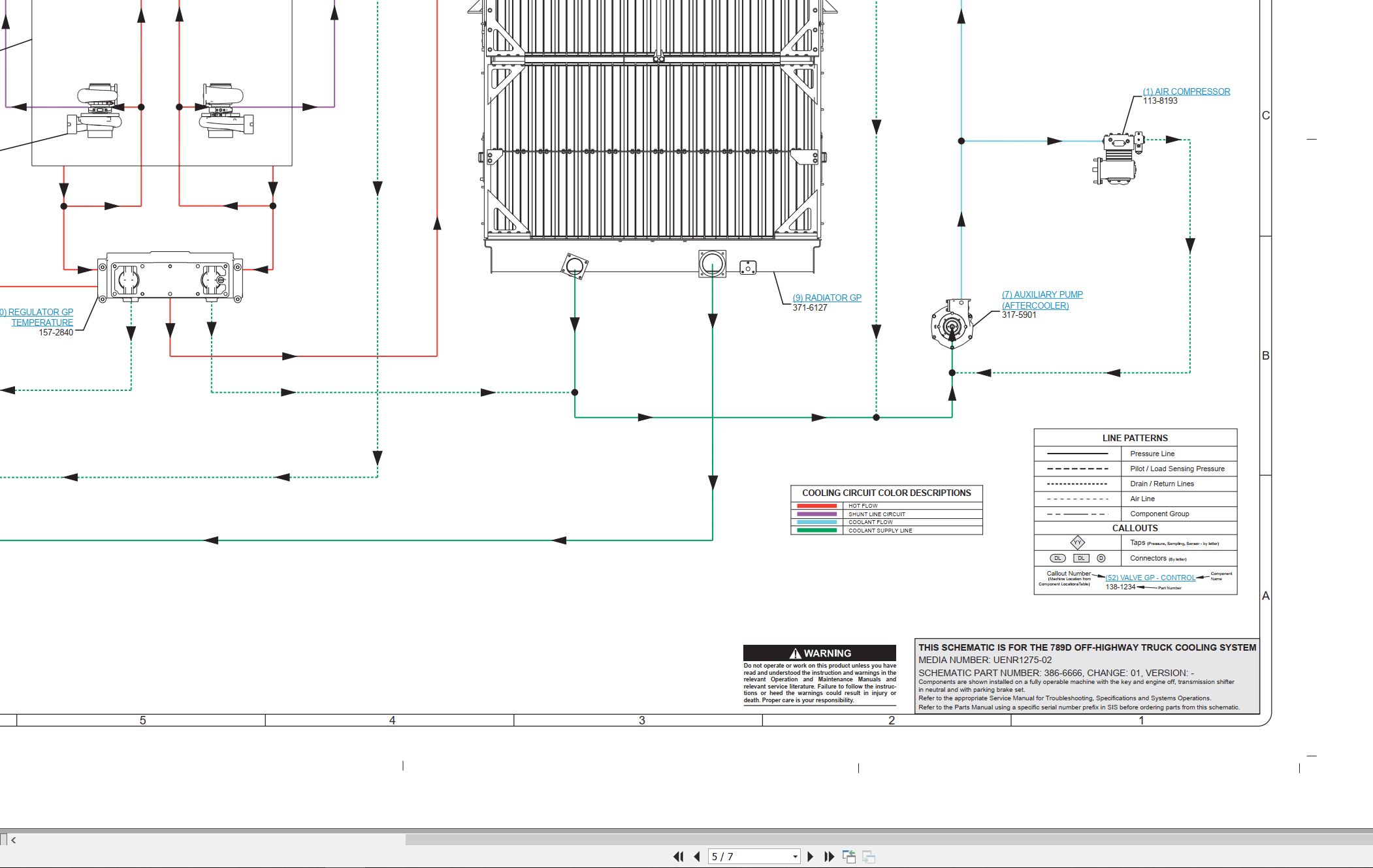 CAT Off Highway Truck 789D Electrical Hydraulic Schematic (4)