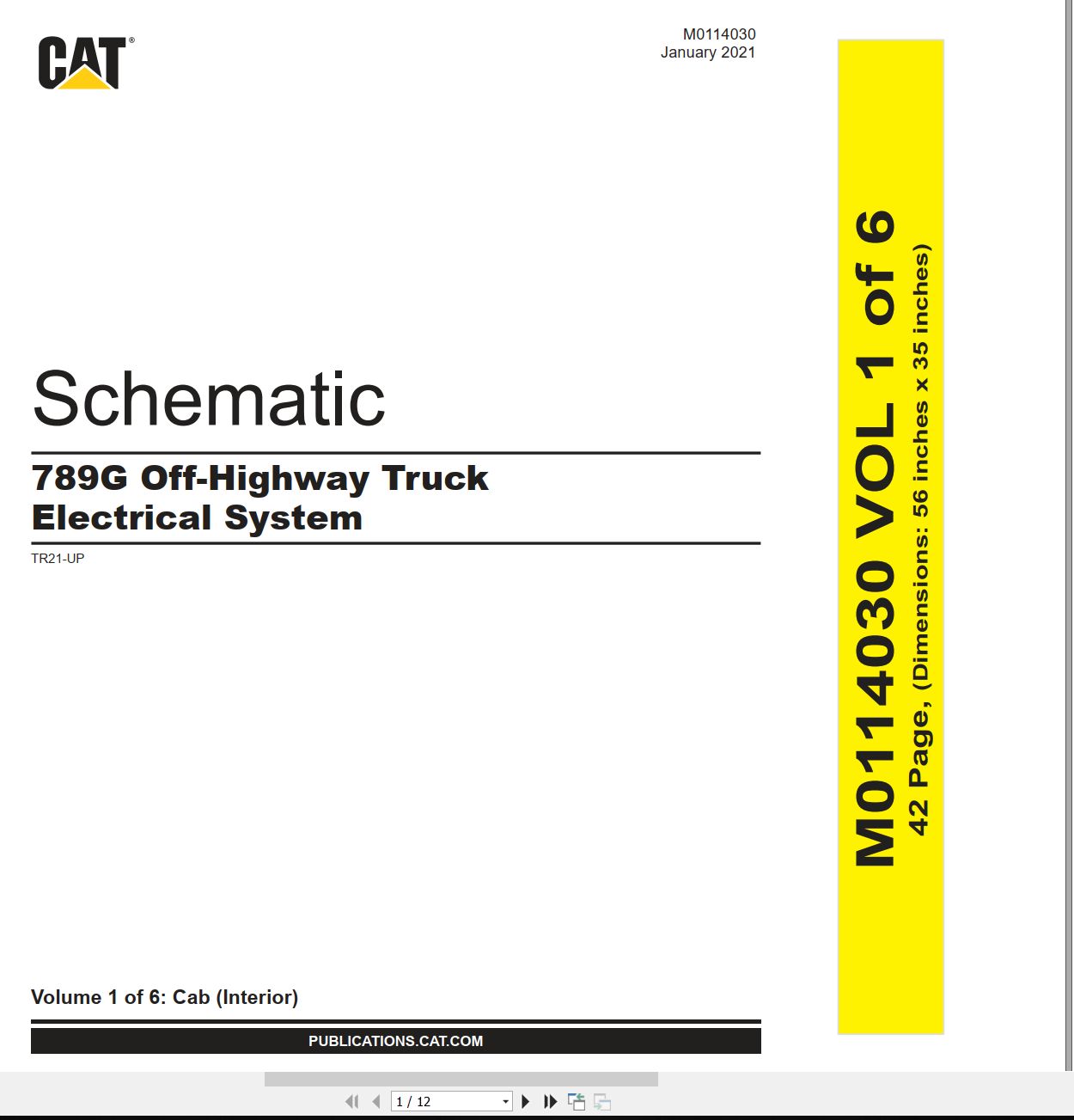 CAT Off Highway Truck 789G Electrical Schematic (1)