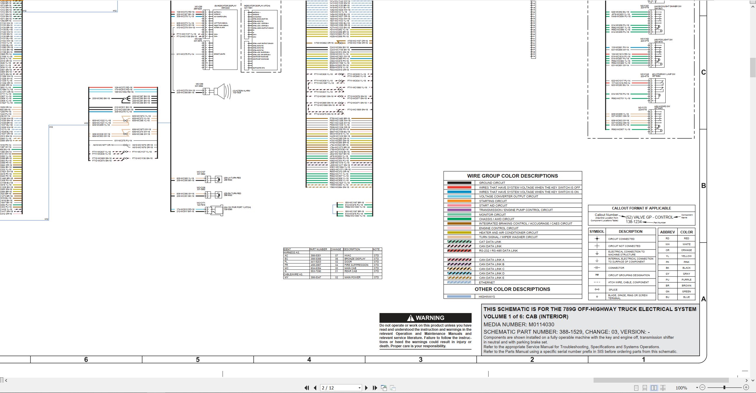 CAT Off Highway Truck 789G Electrical Schematic (2)