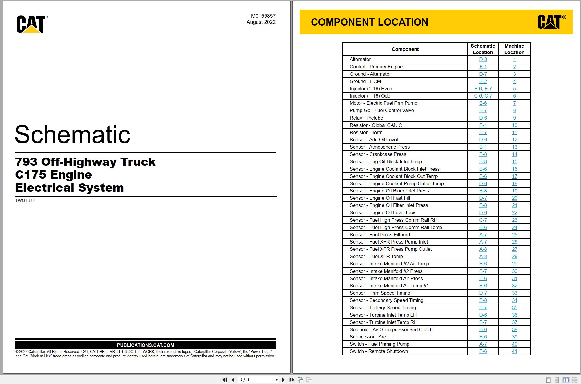 CAT Off Highway Truck 793 Electrical Hydraulic Schematic (1)